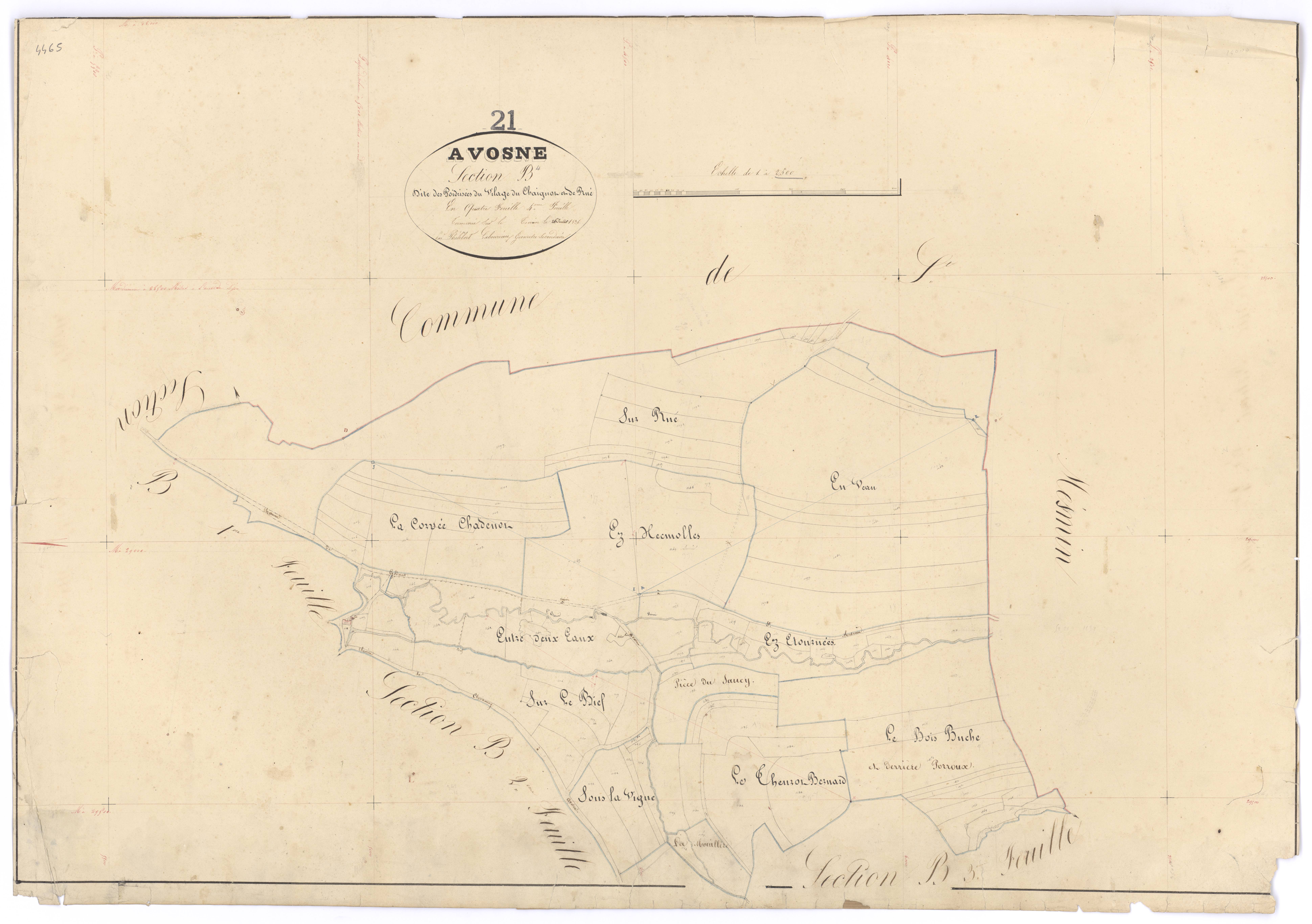 Avosnes - Section B4 - 3 P PLAN 43/8