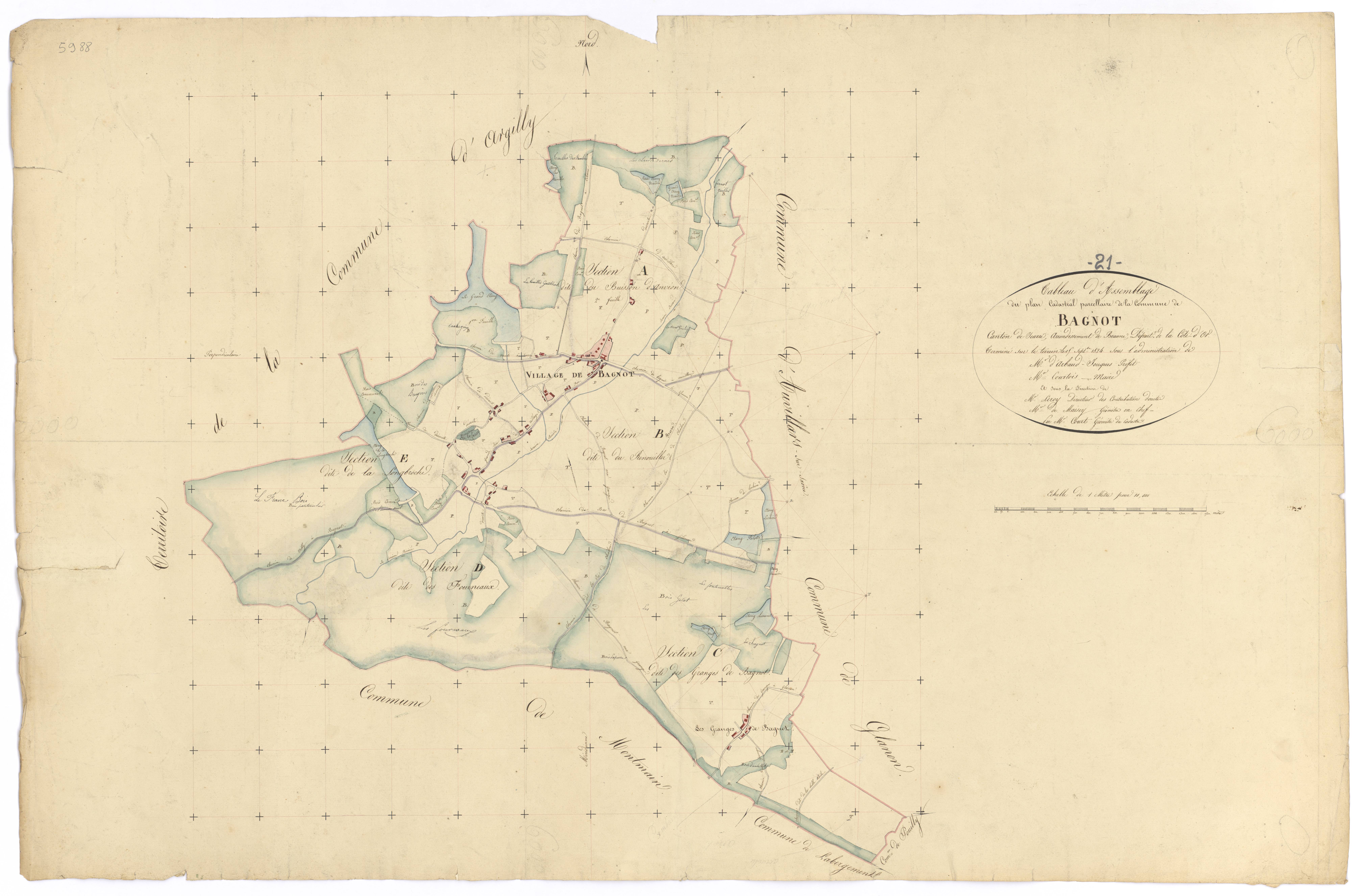 Bagnot - Tableau d'assemblage - 3 P PLAN 45/1