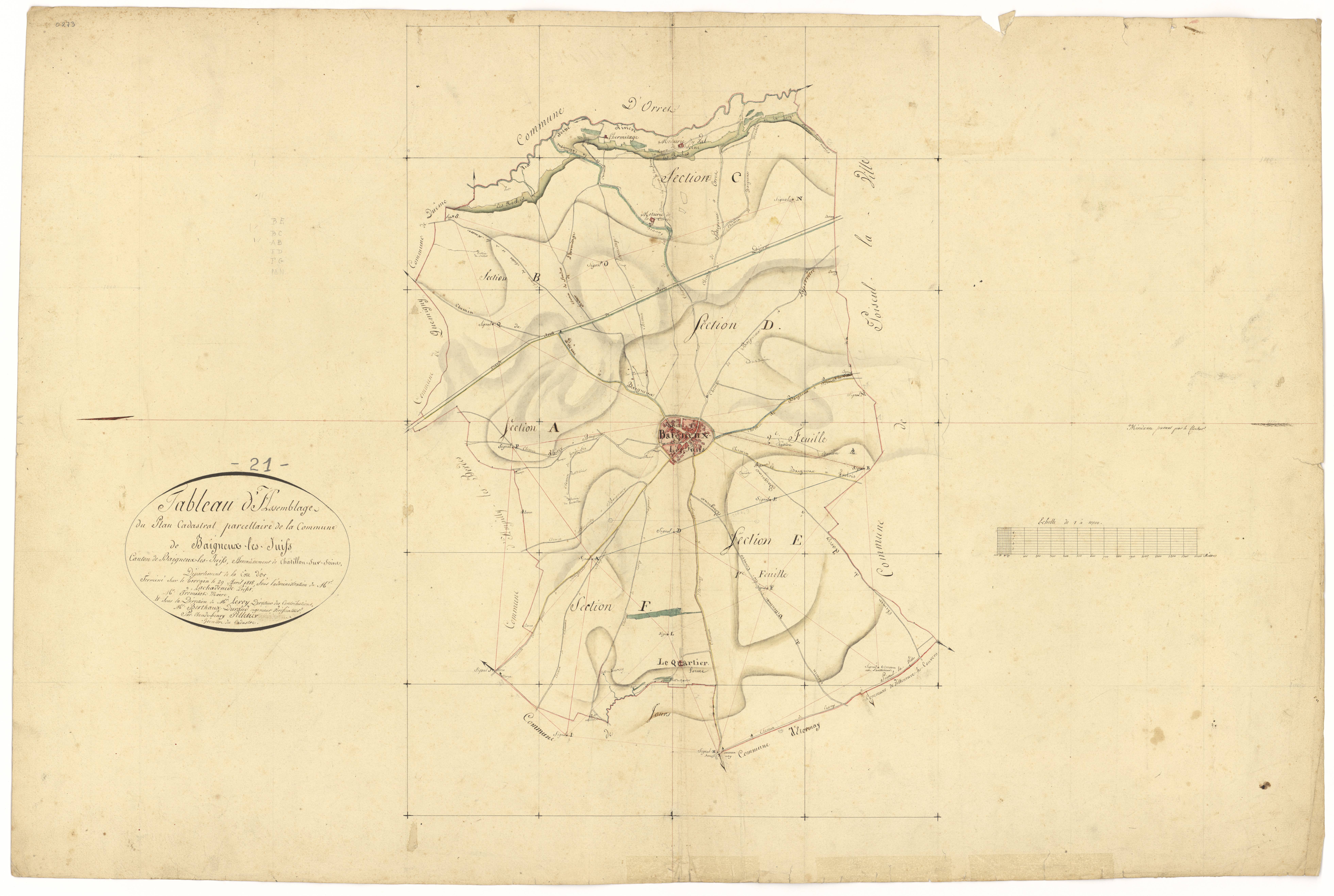 Baigneux-les-Juifs - Tableau d'assemblage - 3 P PLAN 46/1