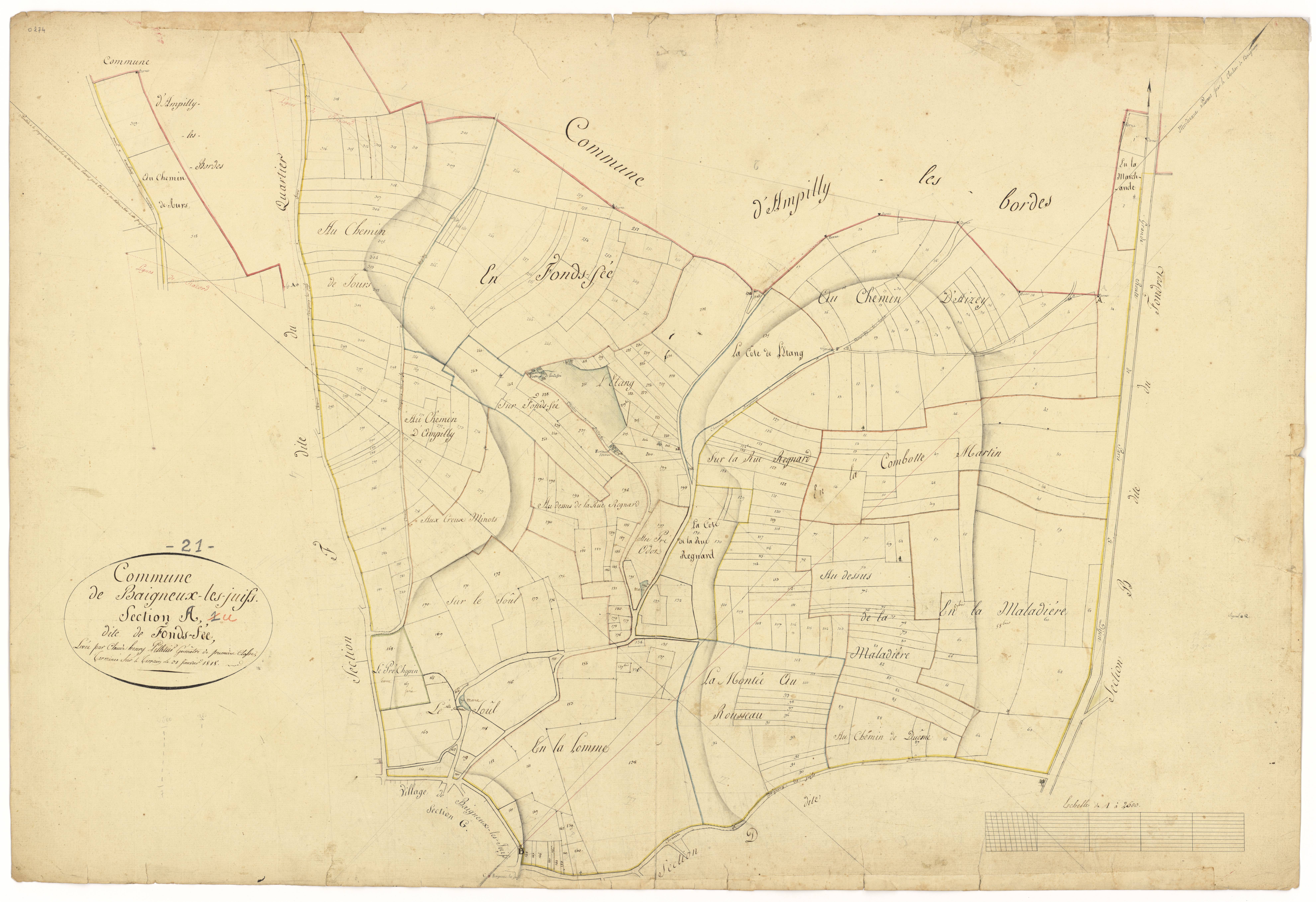 Baigneux-les-Juifs - Section A - 3 P PLAN 46/2