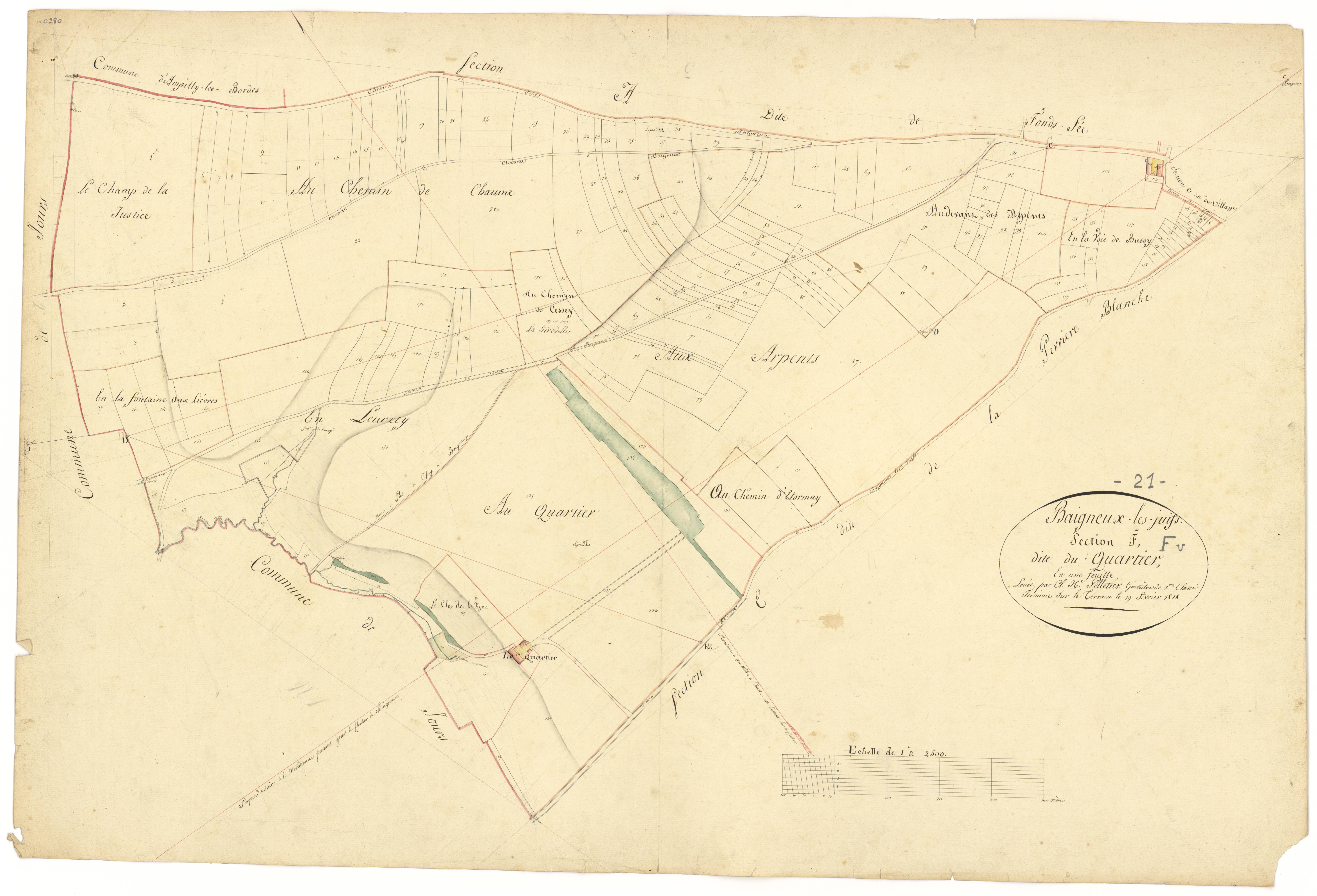 Baigneux-les-Juifs - Section F - 3 P PLAN 46/8