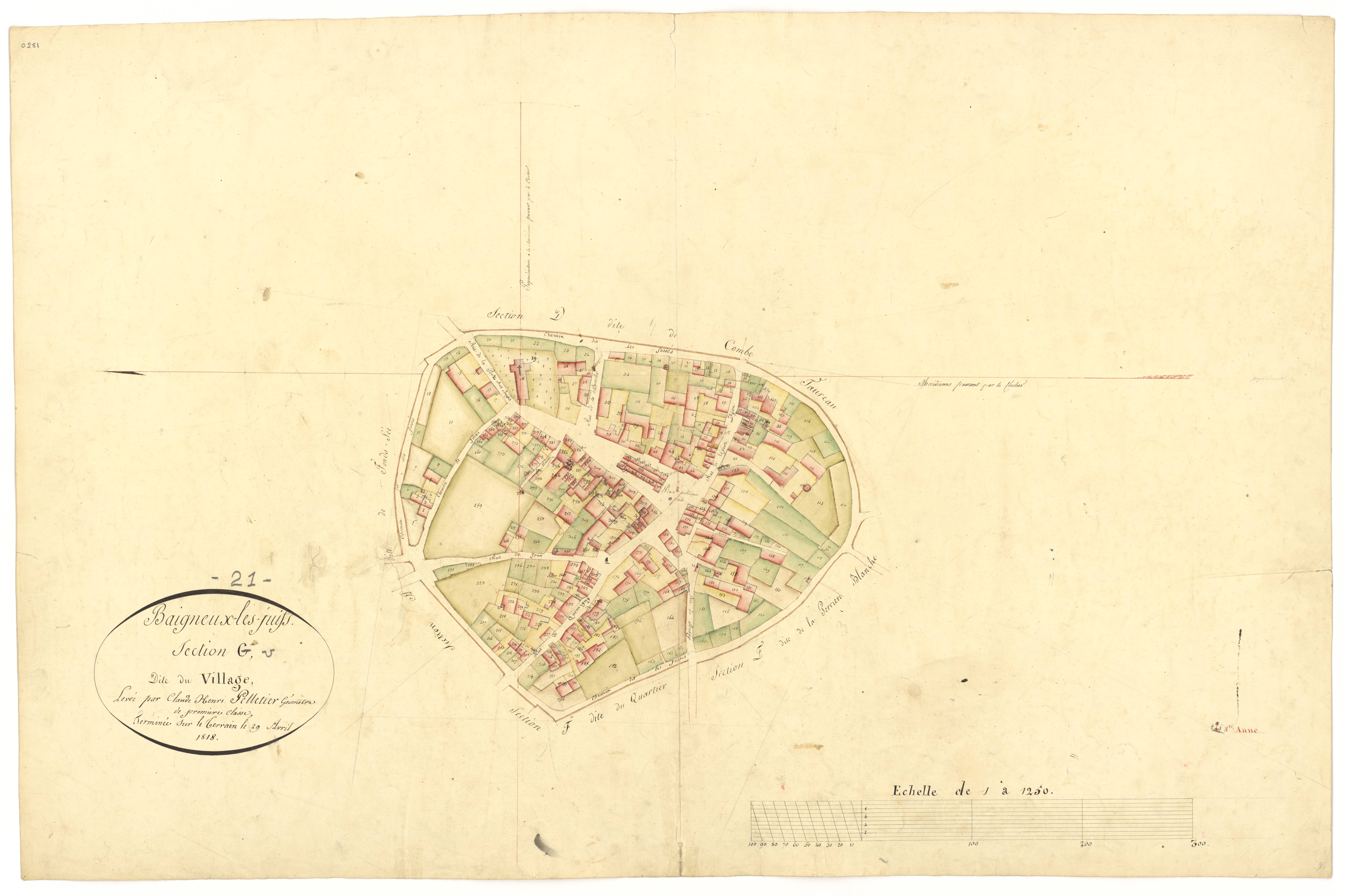 Baigneux-les-Juifs - Section G - 3 P PLAN 46/9