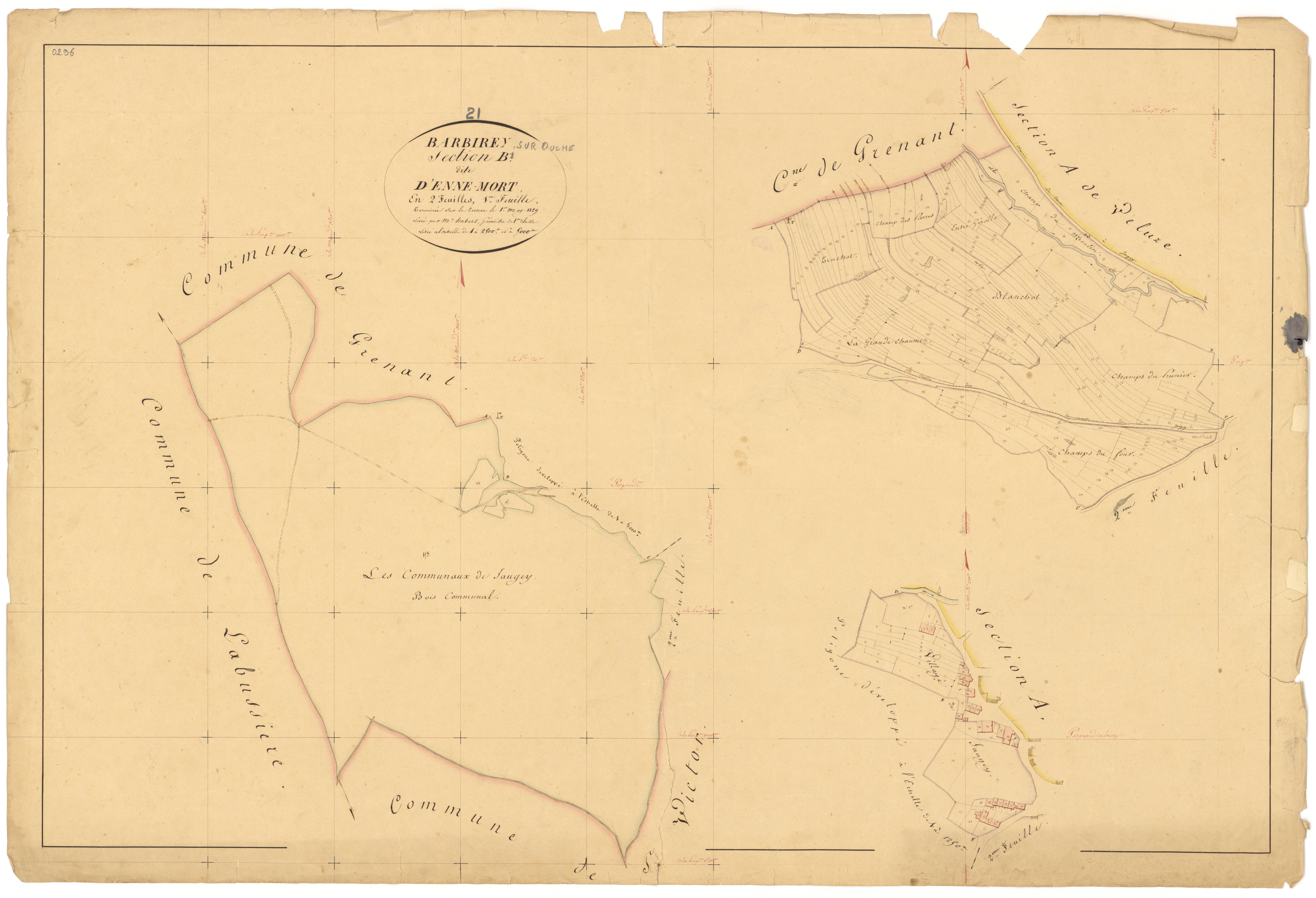 Barbirey-sur-Ouche - Section B1 - 3 P PLAN 48/5
