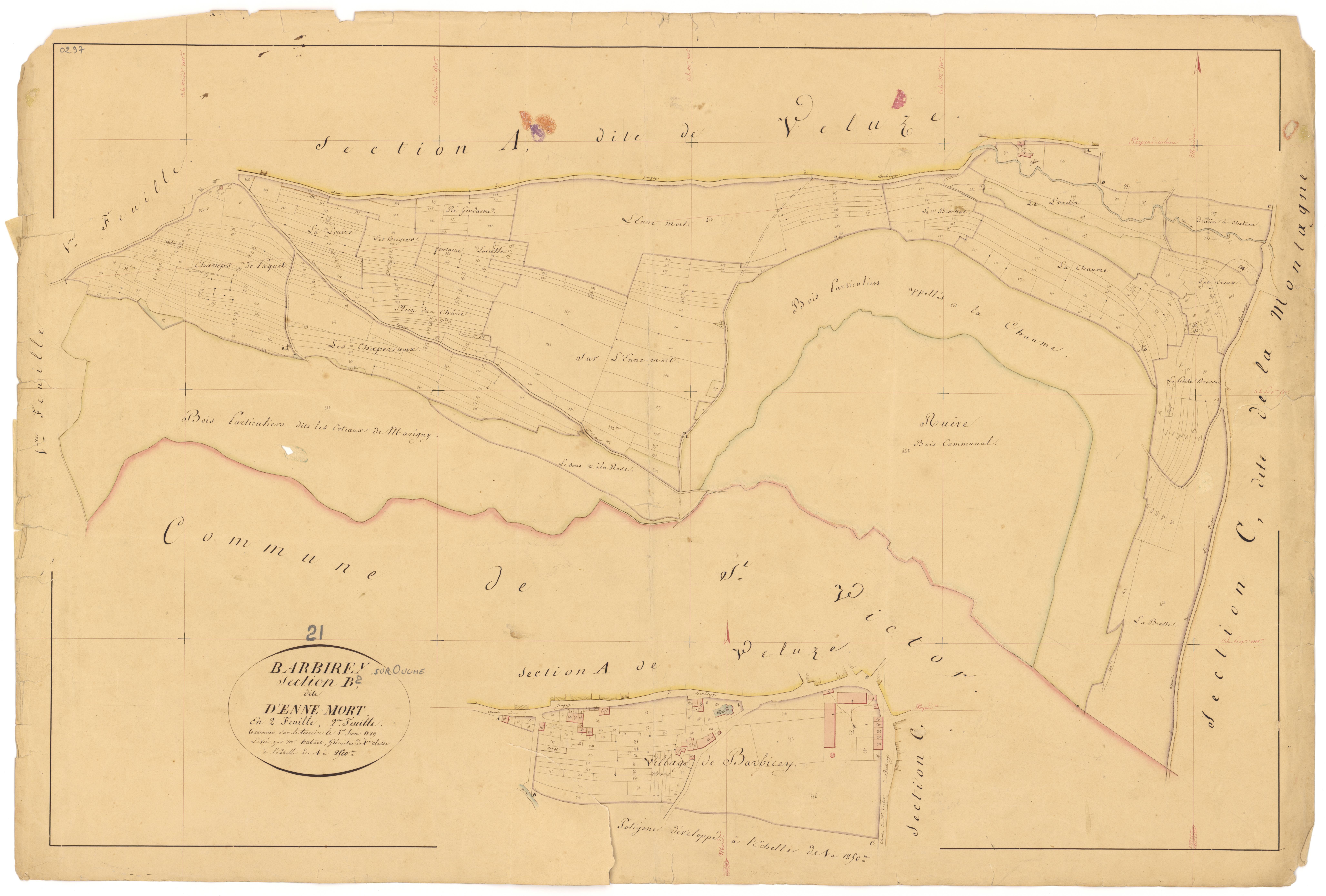 Barbirey-sur-Ouche - Section B2 - 3 P PLAN 48/6