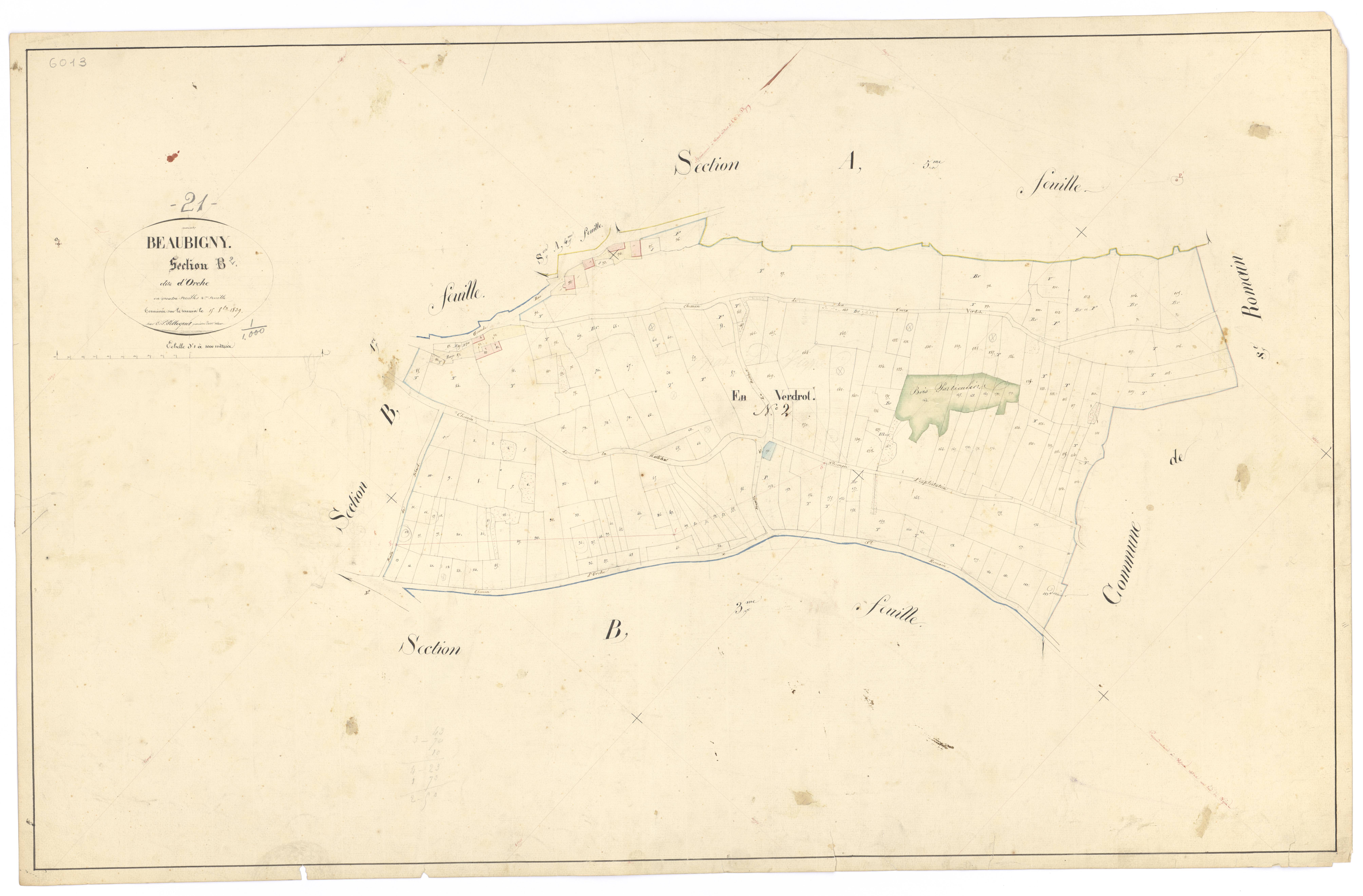 Baubigny - Section B2 - 3 P PLAN 53/10