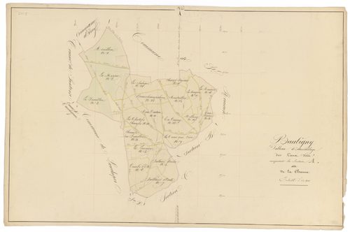 Baubigny - Section A (tableau d'assemblage) - 3 P PLAN 53/2