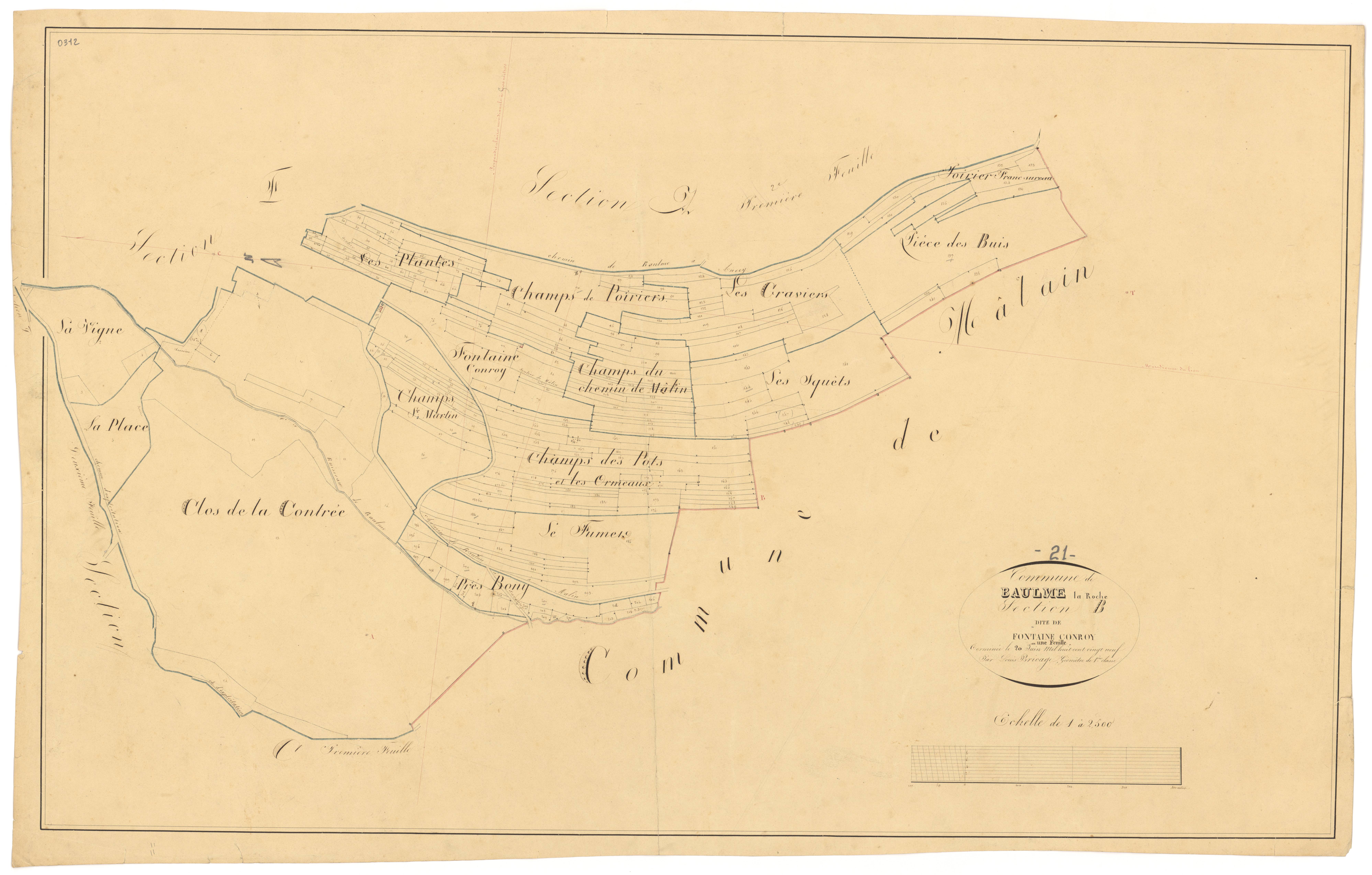 Baulme-la-Roche - Section B - 3 P PLAN 54/4