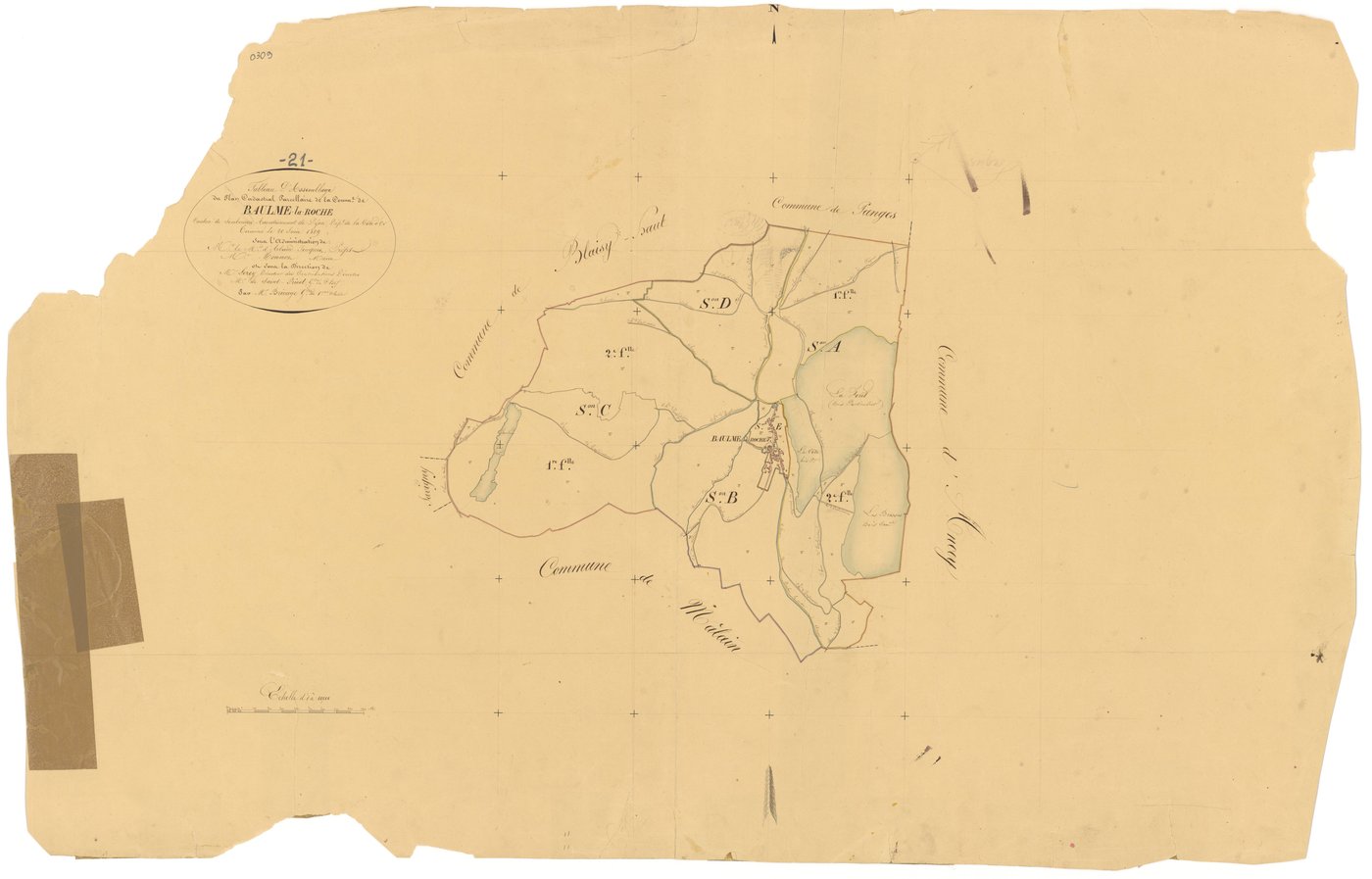 Baulme-la-Roche - Tableau d'assemblage - 3 P PLAN 54/1