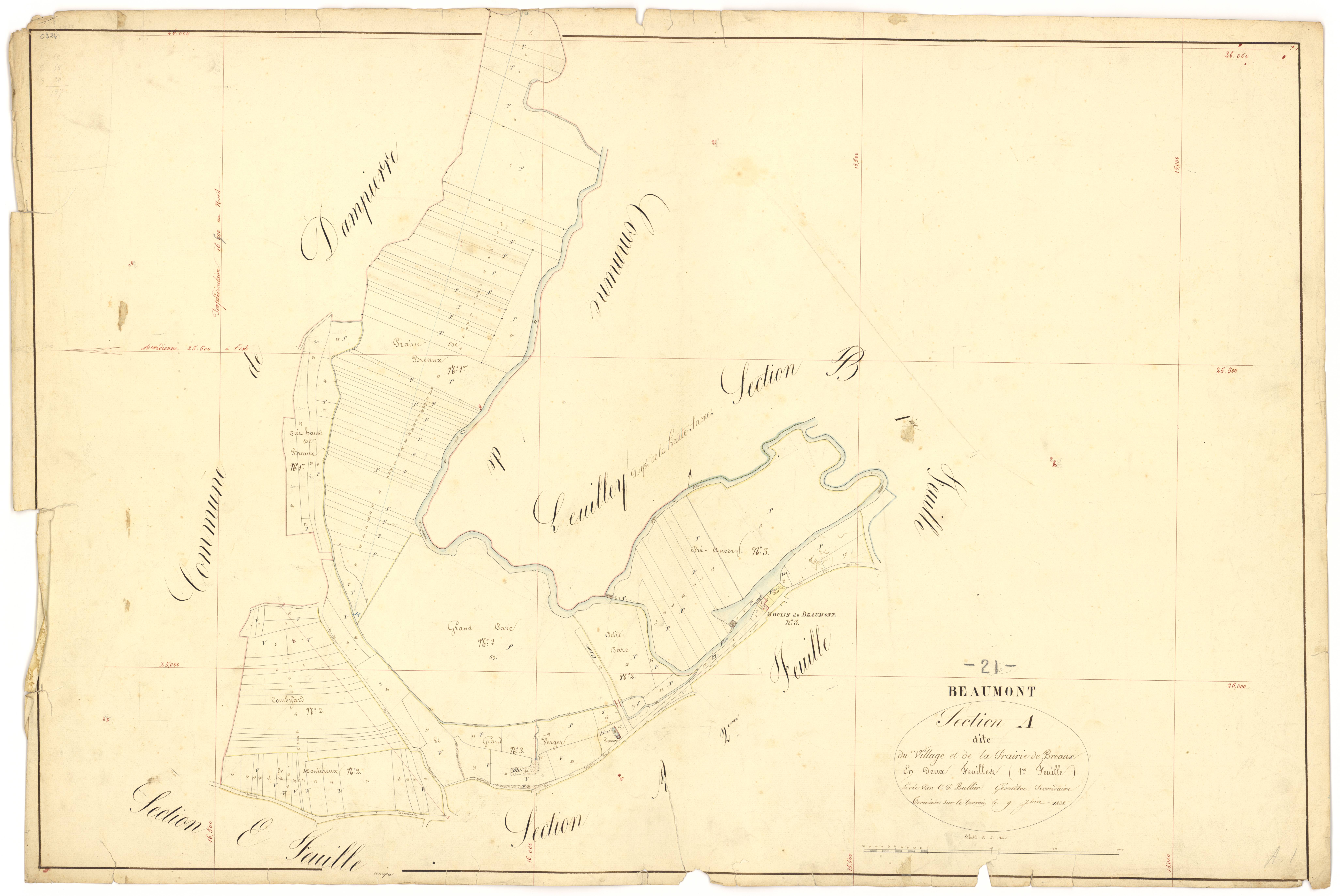 Beaumont-sur-Vingeanne - Section A1 - 3 P PLAN 56/3