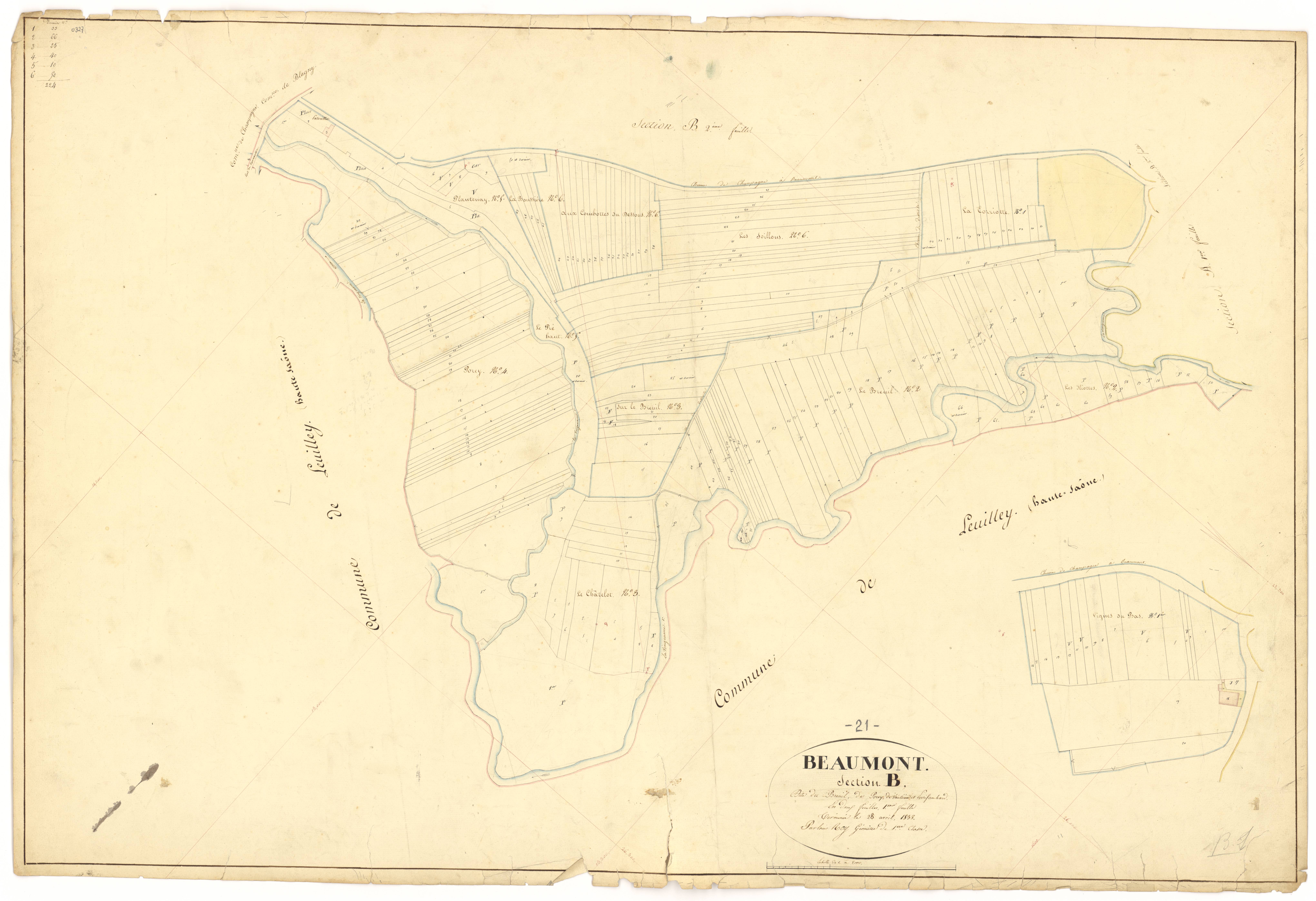 Beaumont-sur-Vingeanne - Section B1 - 3 P PLAN 56/6