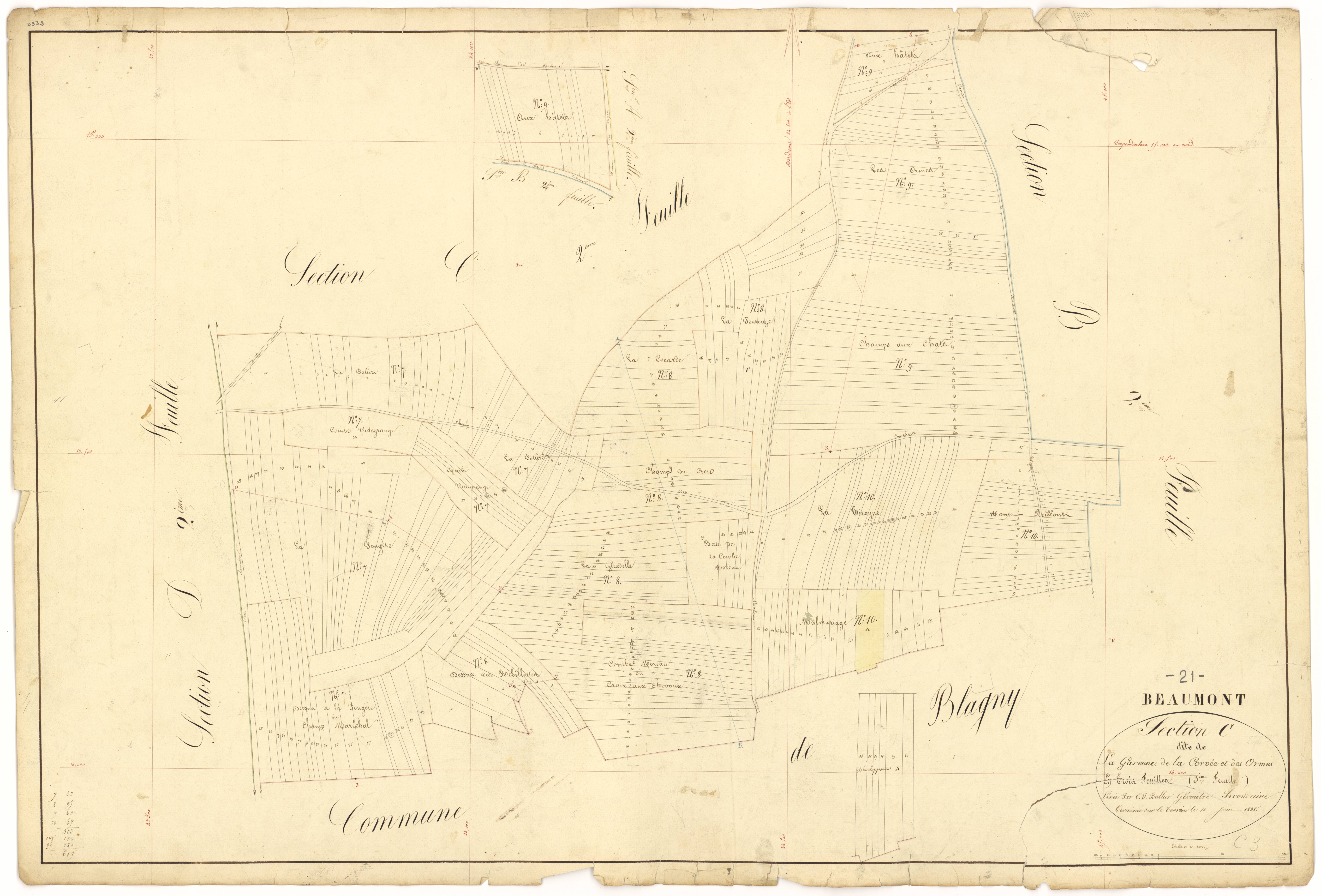 Beaumont-sur-Vingeanne - Section C3 - 3 P PLAN 56/11