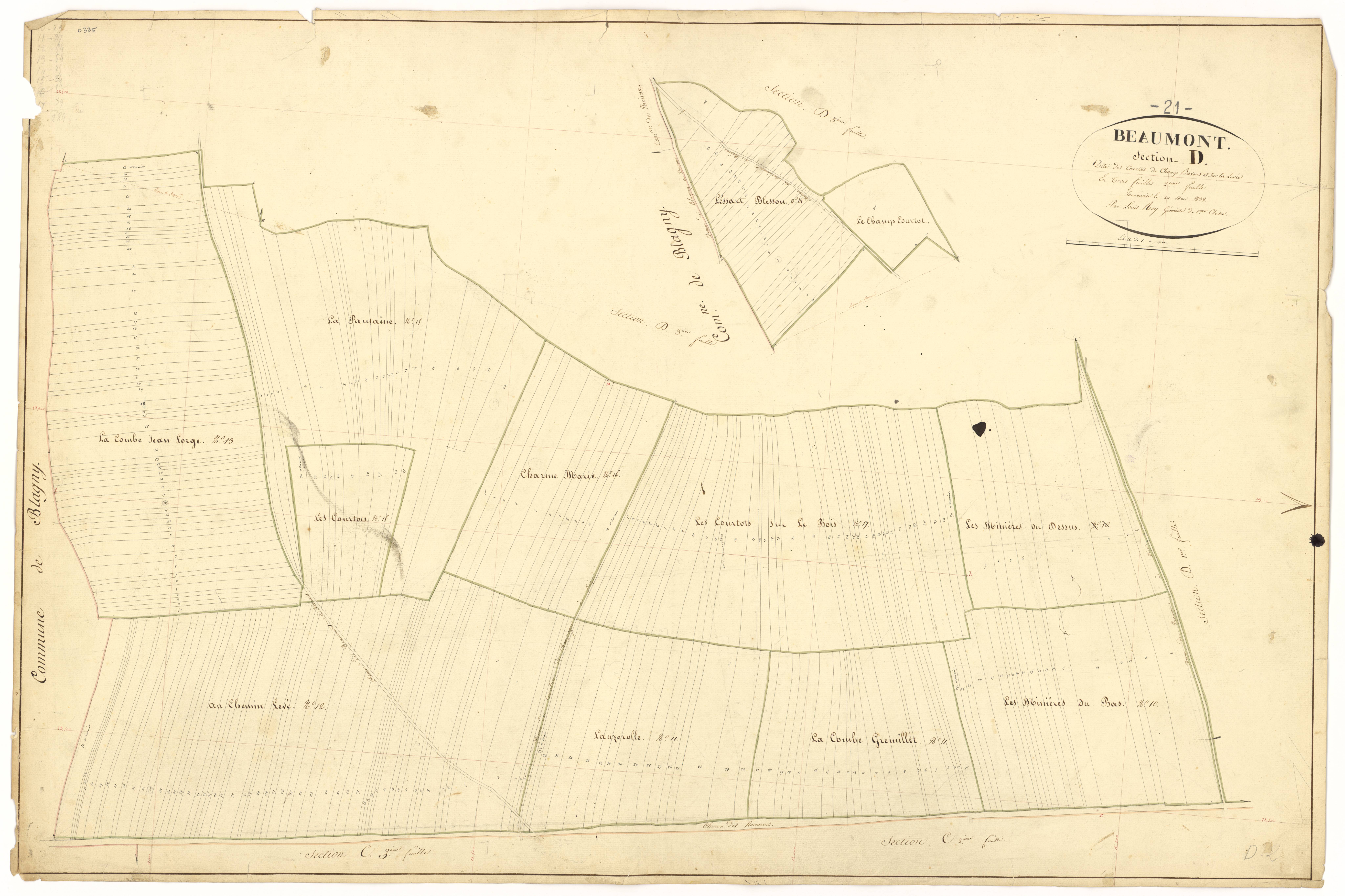 Beaumont-sur-Vingeanne - Section D2 - 3 P PLAN 56/14