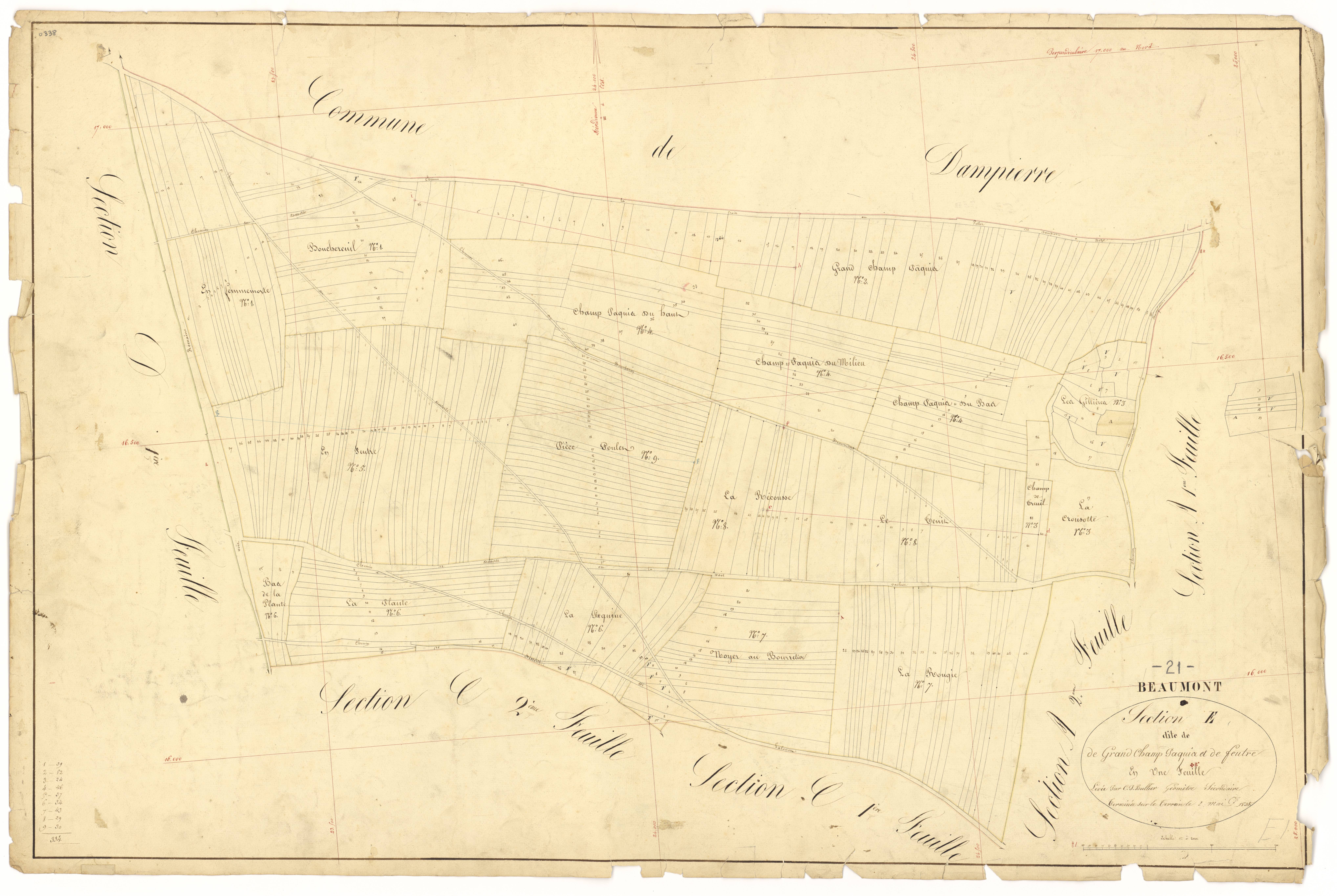 Beaumont-sur-Vingeanne - Section E - 3 P PLAN 56/17