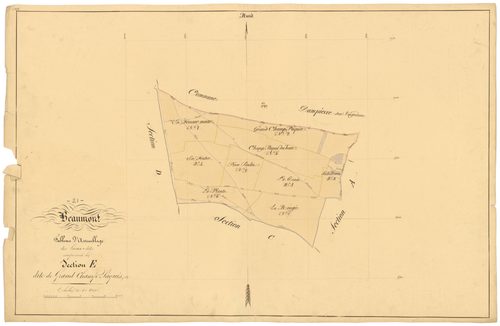 Beaumont-sur-Vingeanne - Section E (tableau d'assemblage) - 3 P PLAN 56/16