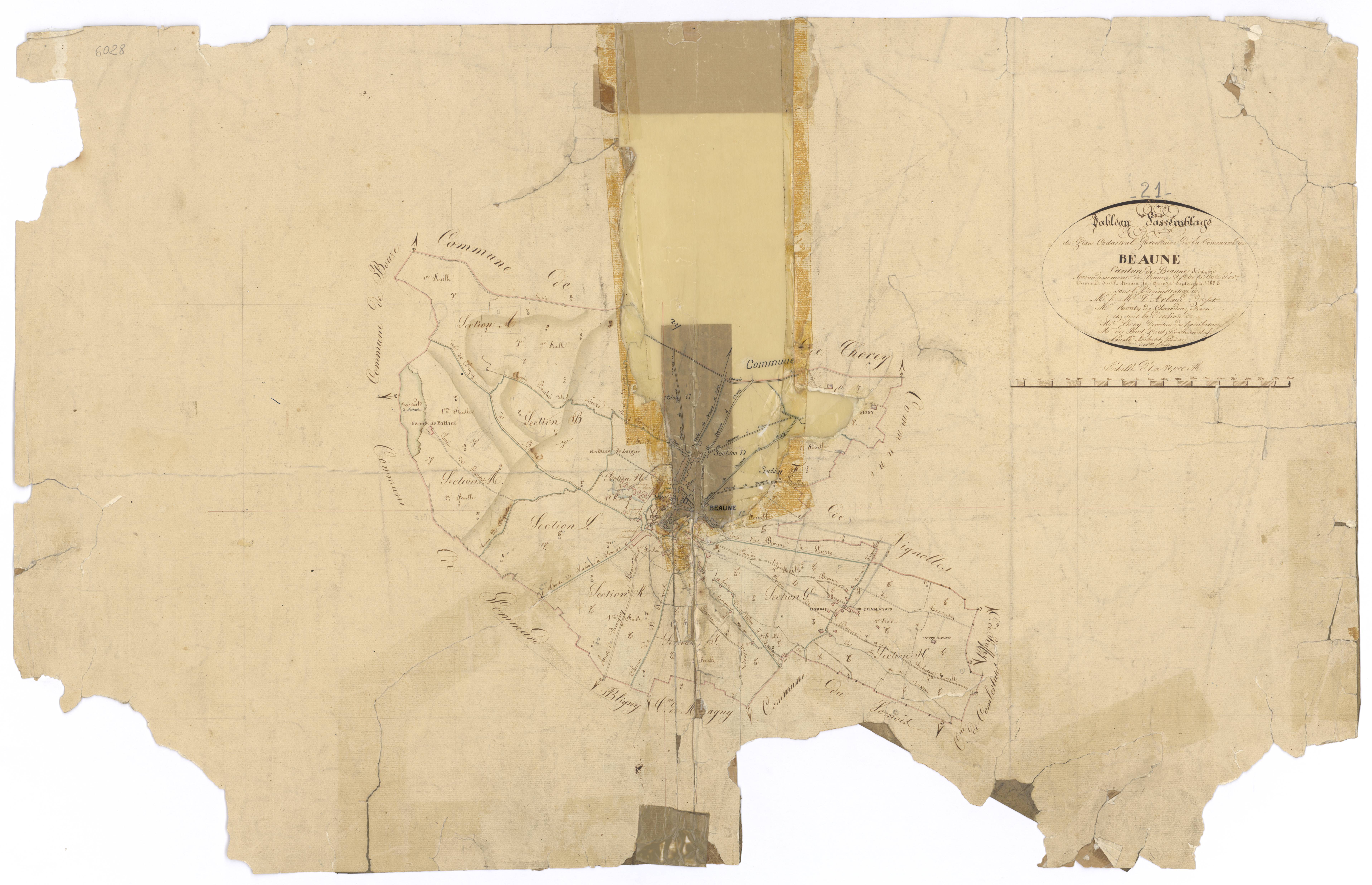 Beaune - Tableau d'assemblage - 3 P PLAN 57/1