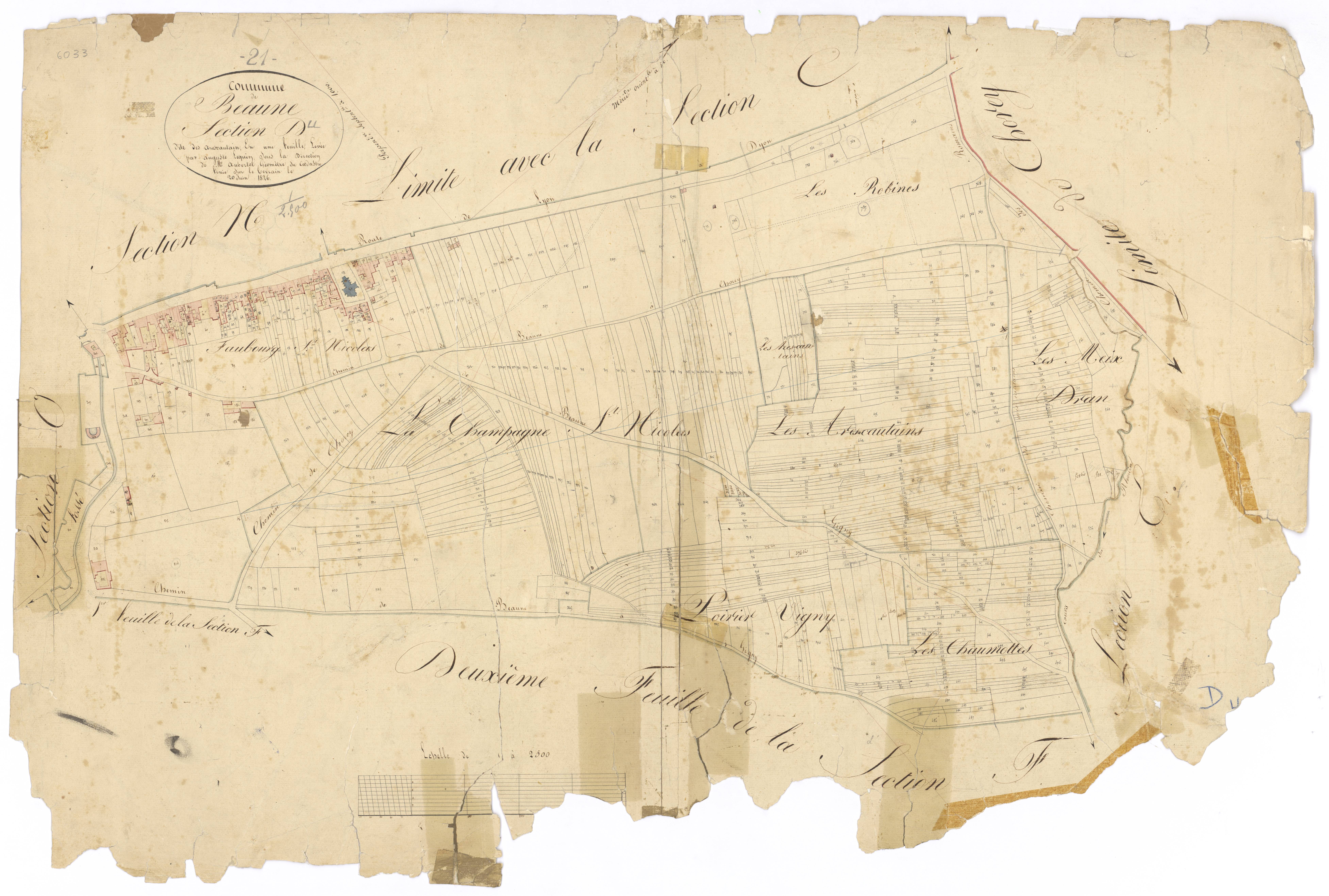 Beaune - Section D - 3 P PLAN 57/6