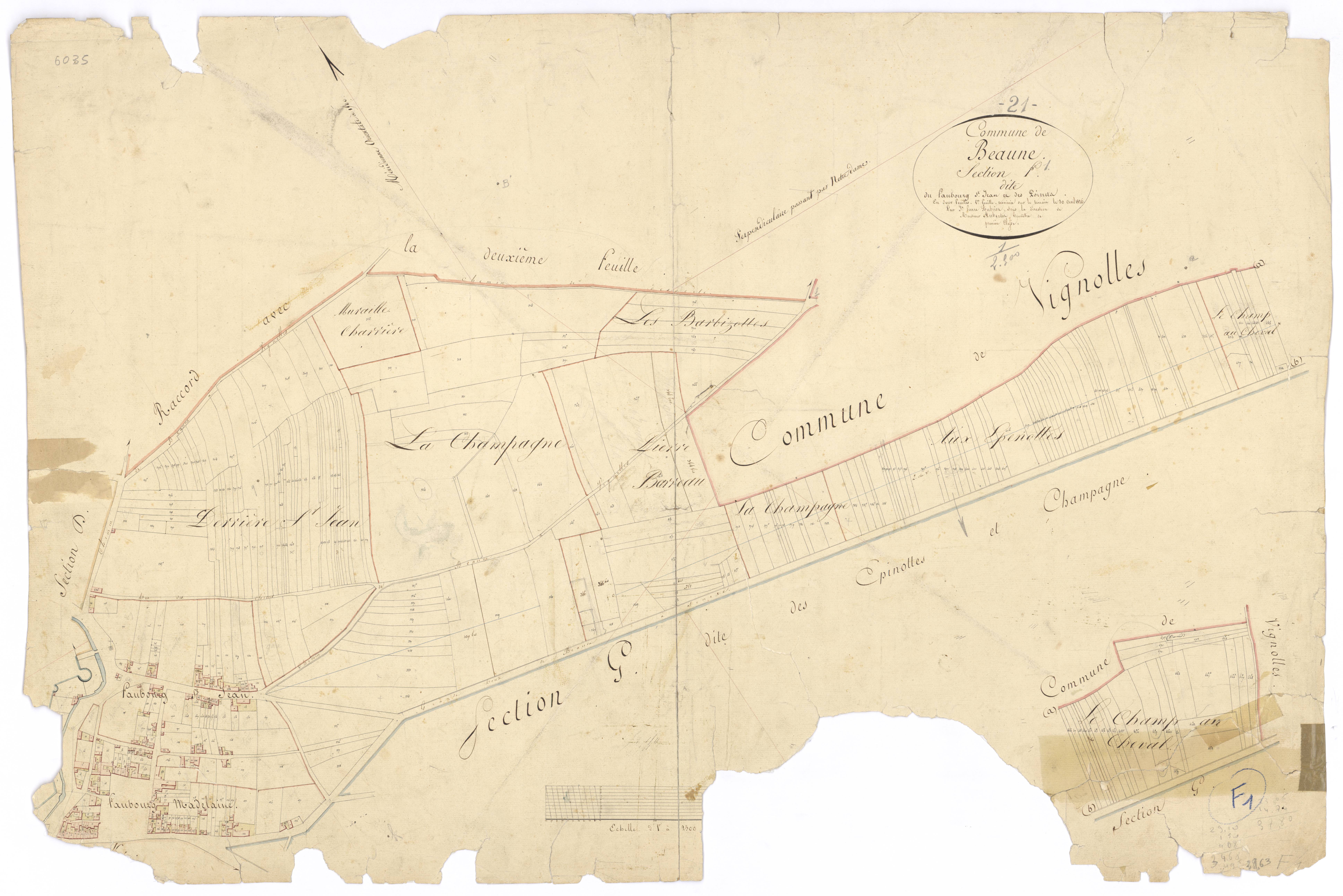 Beaune - Section F1 - 3 P PLAN 57/8