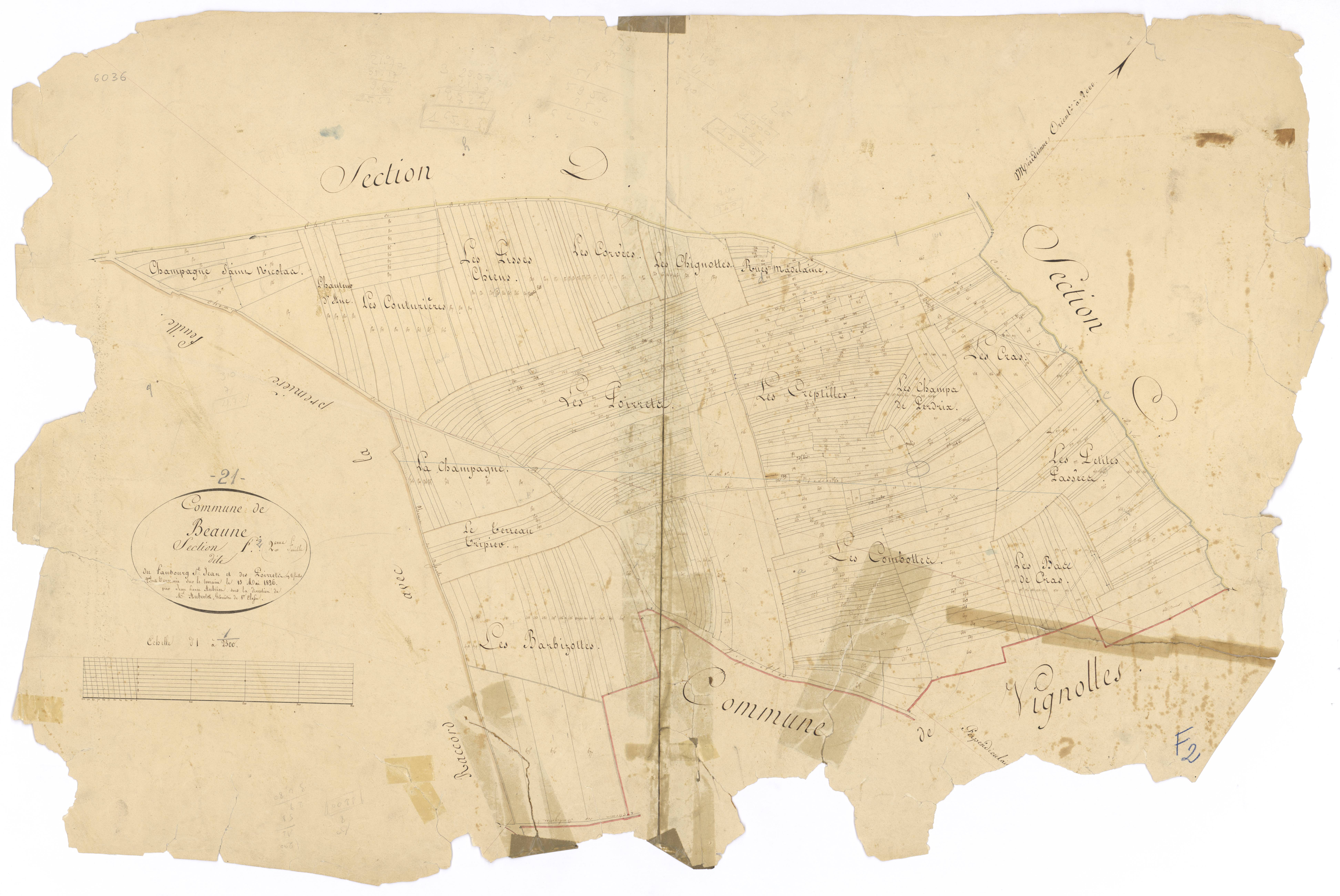 Beaune - Section F2 - 3 P PLAN 57/9