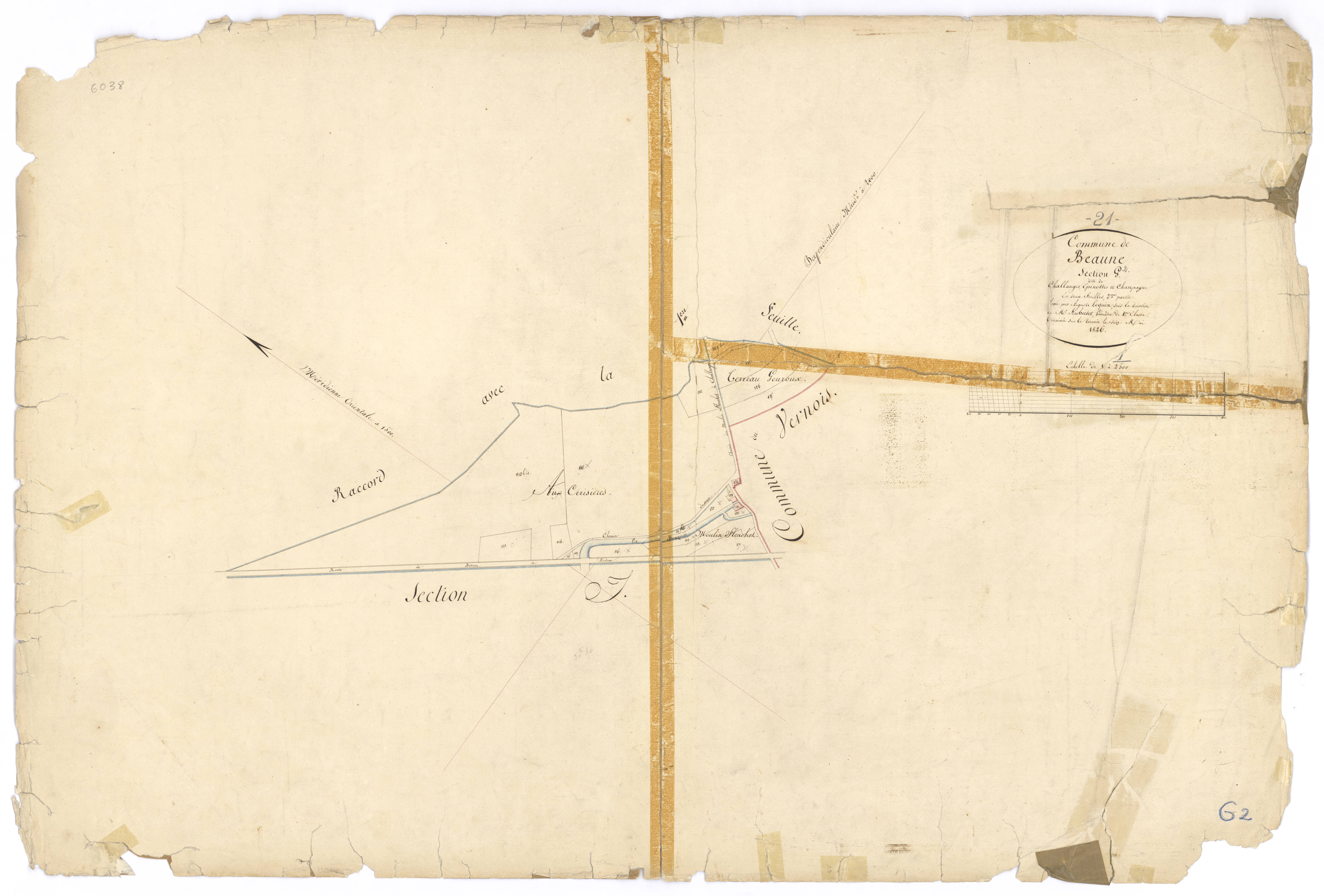 Beaune - Section G2 - 3 P PLAN 57/11
