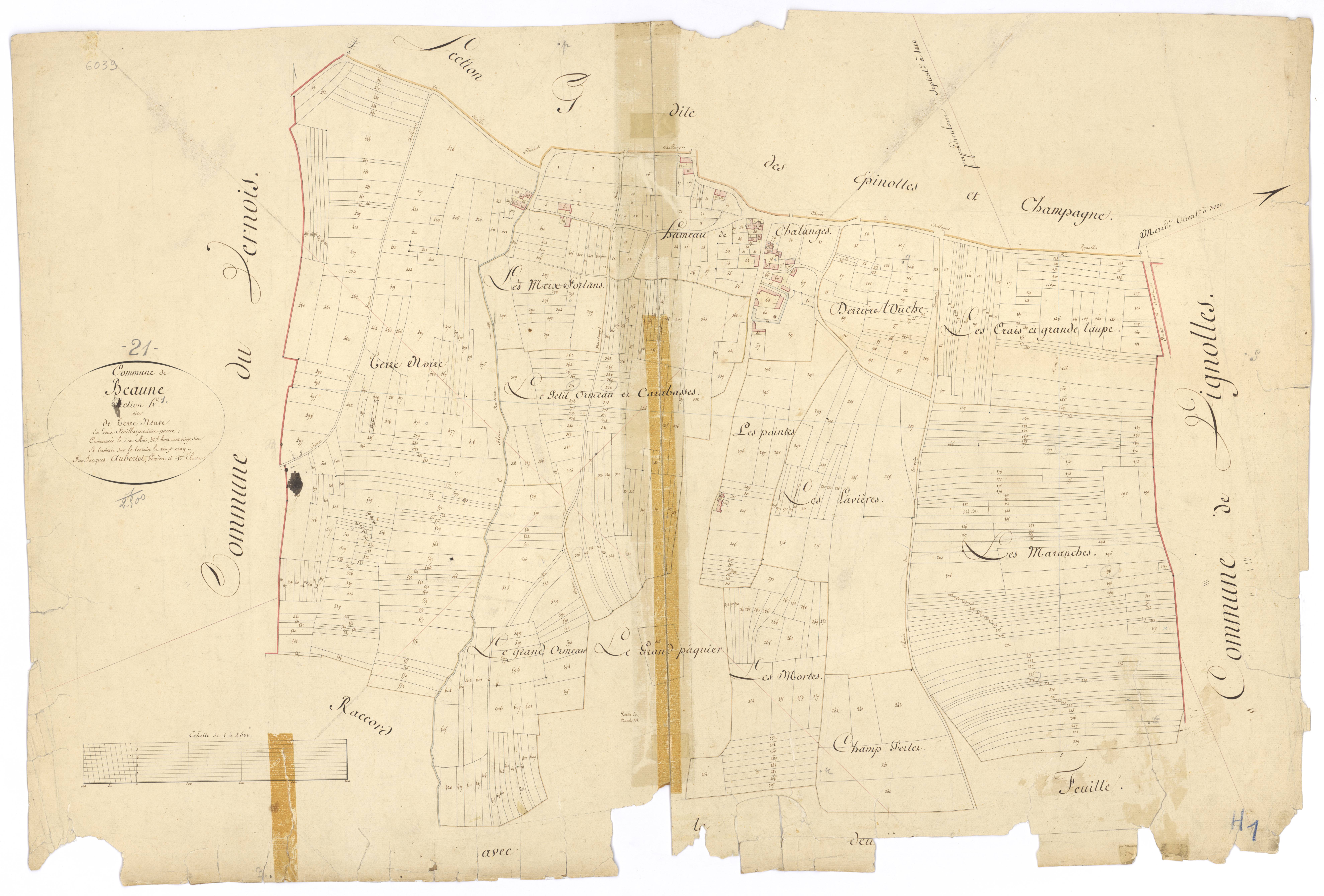 Beaune - Section H1 - 3 P PLAN 57/12