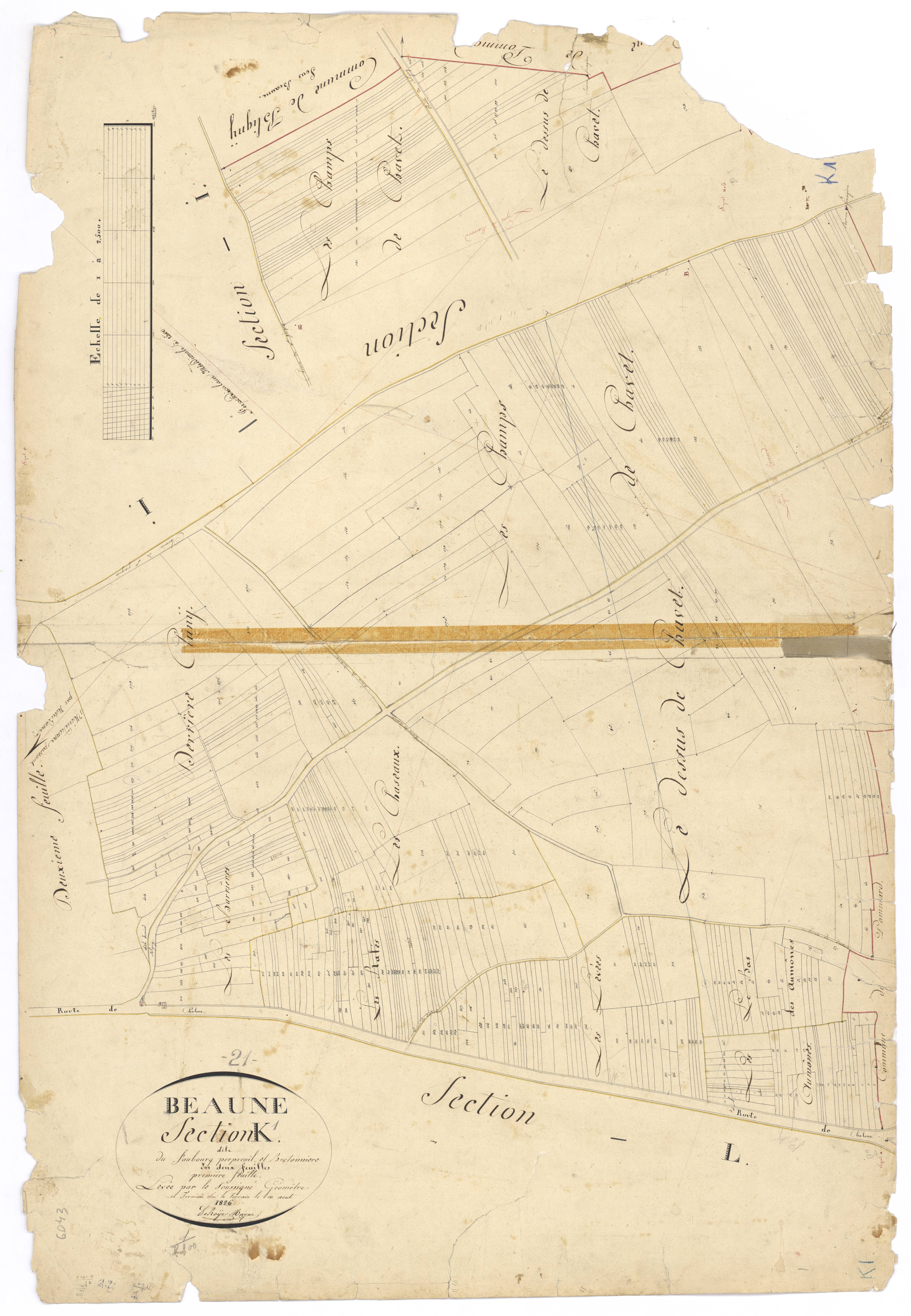 Beaune - Section K1 - 3 P PLAN 57/16