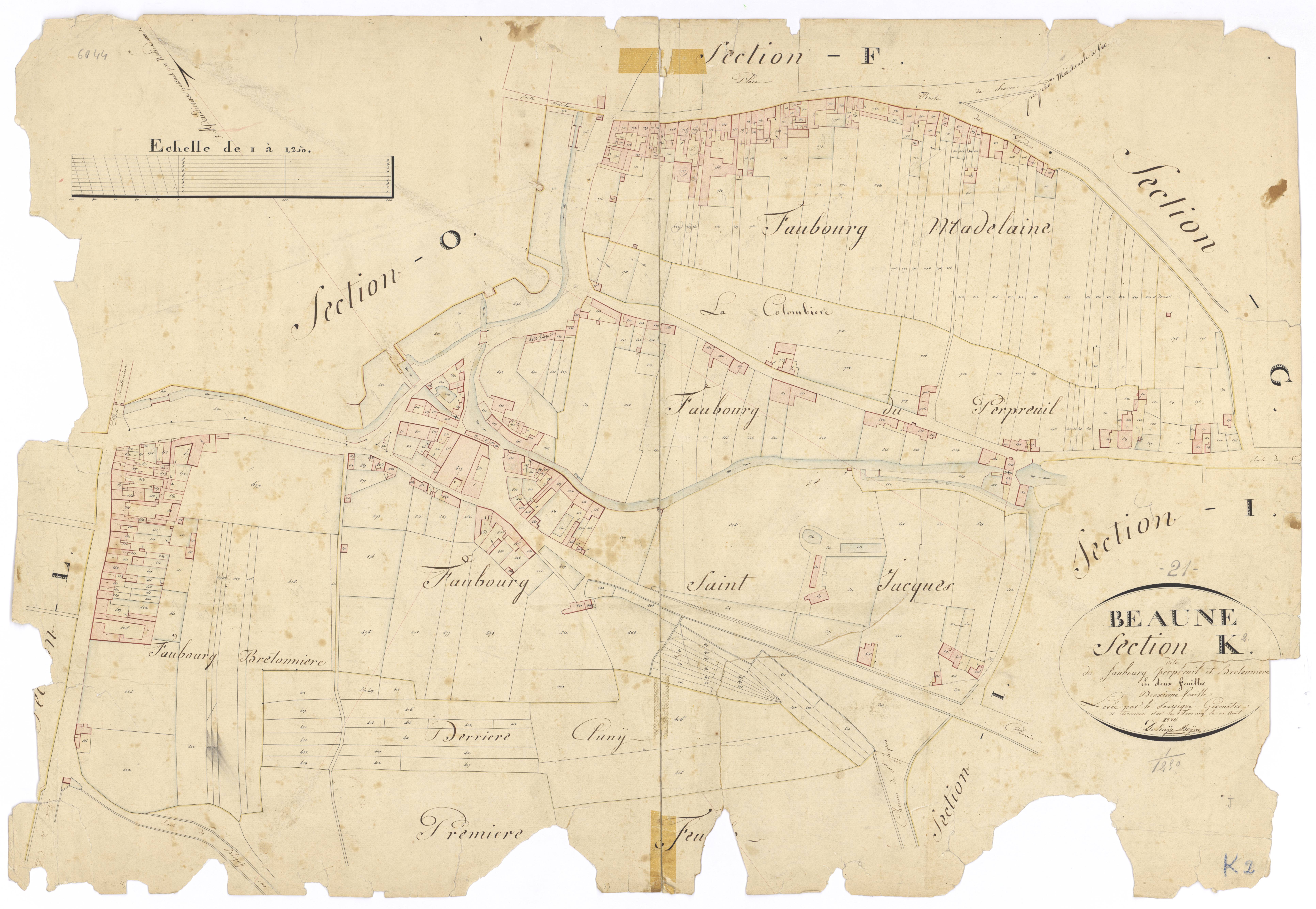 Beaune - Section K2 - 3 P PLAN 57/17