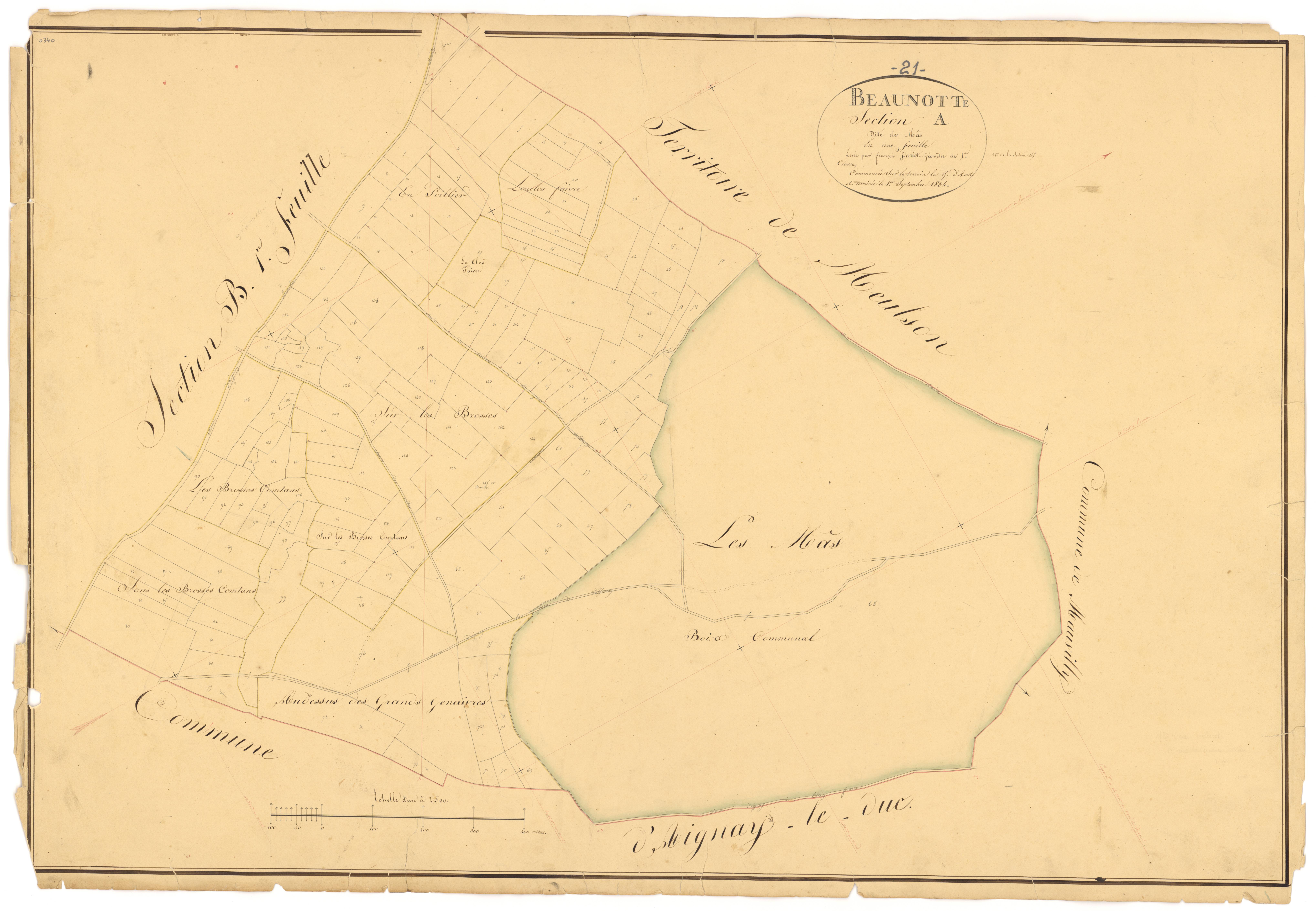 Beaunotte - Section A - 3 P PLAN 58/2