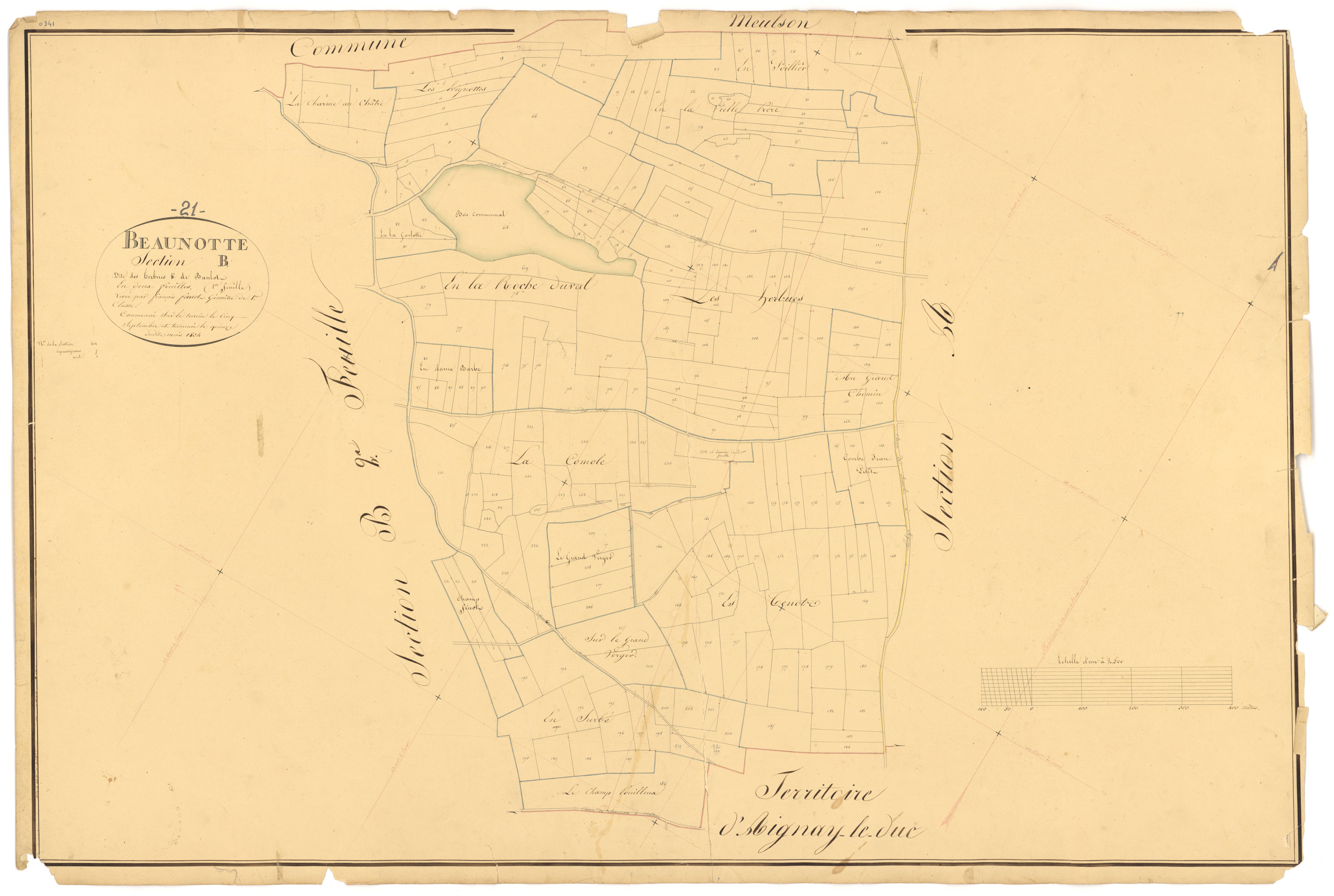 Beaunotte - Section B1 - 3 P PLAN 58/3