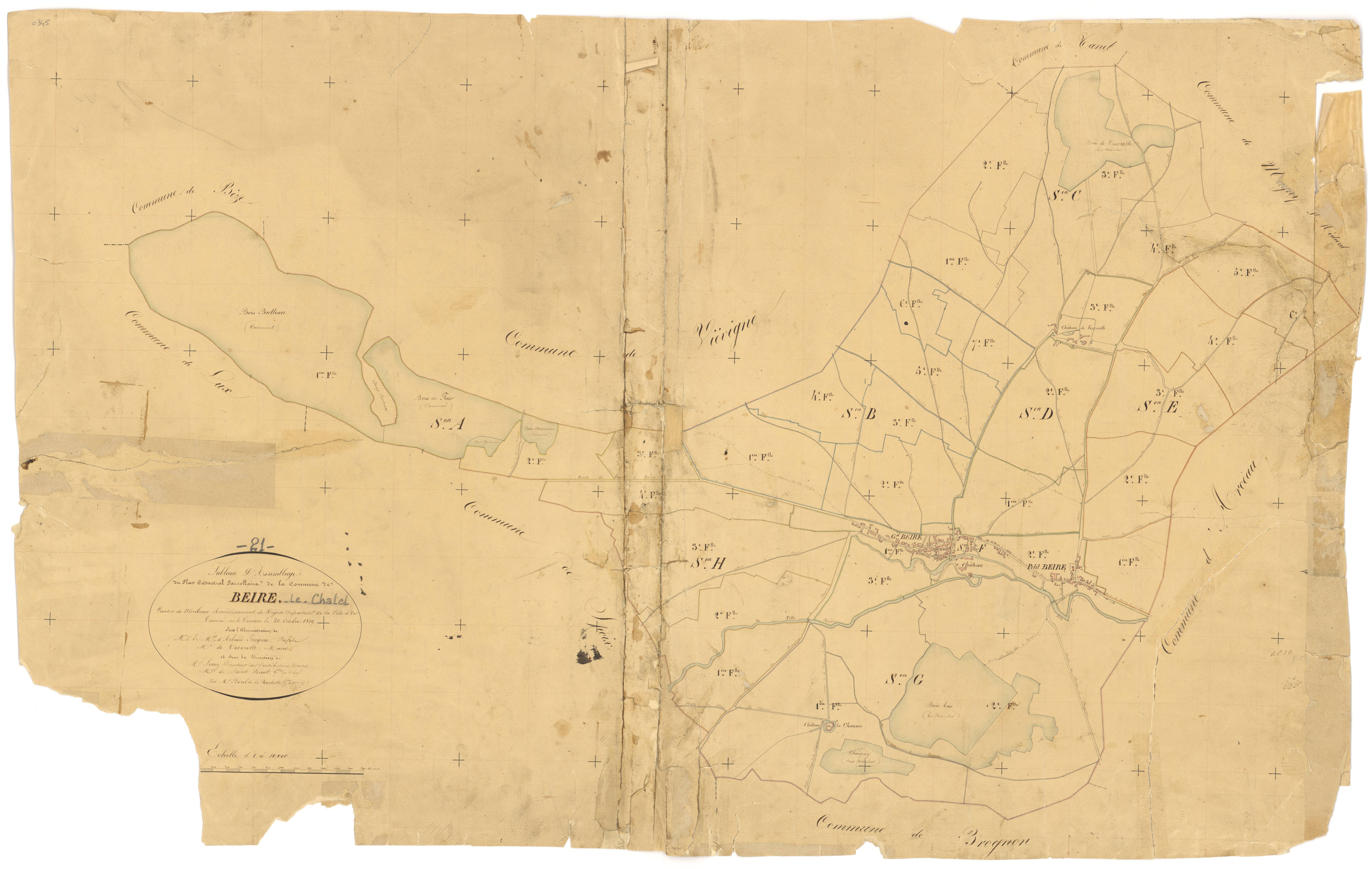 Beire-le-Châtel - Tableau d'assemblage - 3 P PLAN 59/1