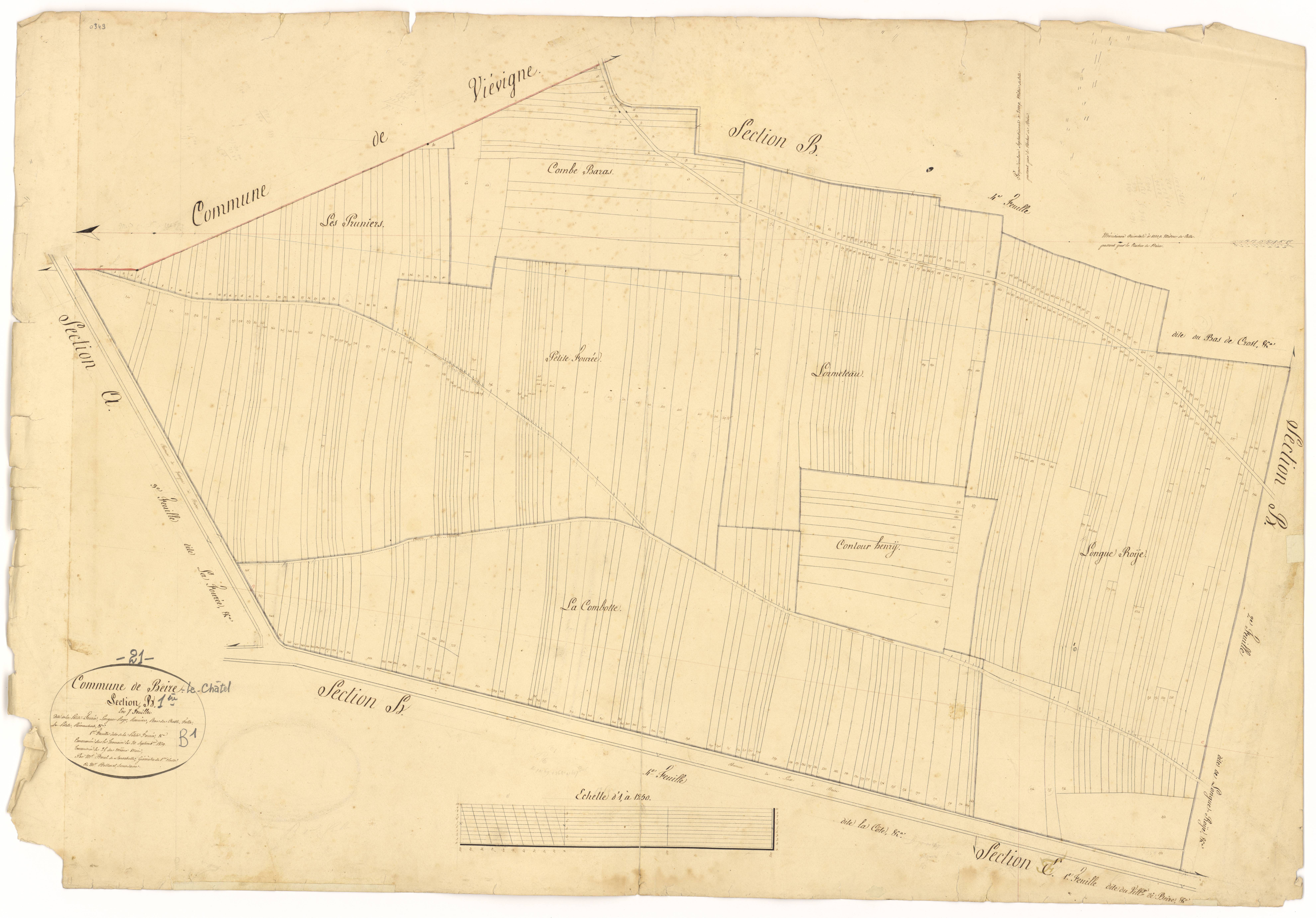 Beire-le-Châtel - Section B1 - 3 P PLAN 59/5