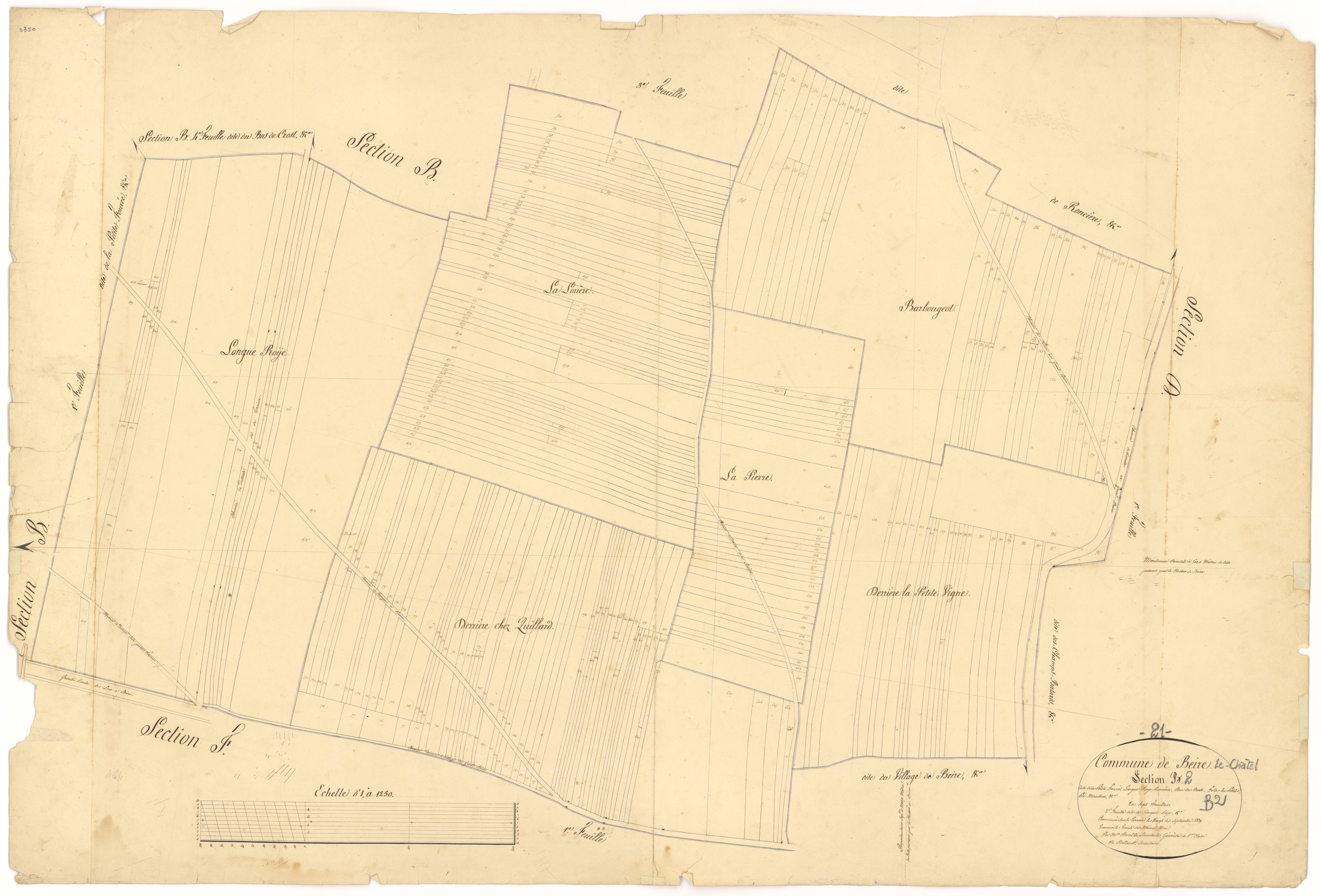 Beire-le-Châtel - Section B2 - 3 P PLAN 59/6