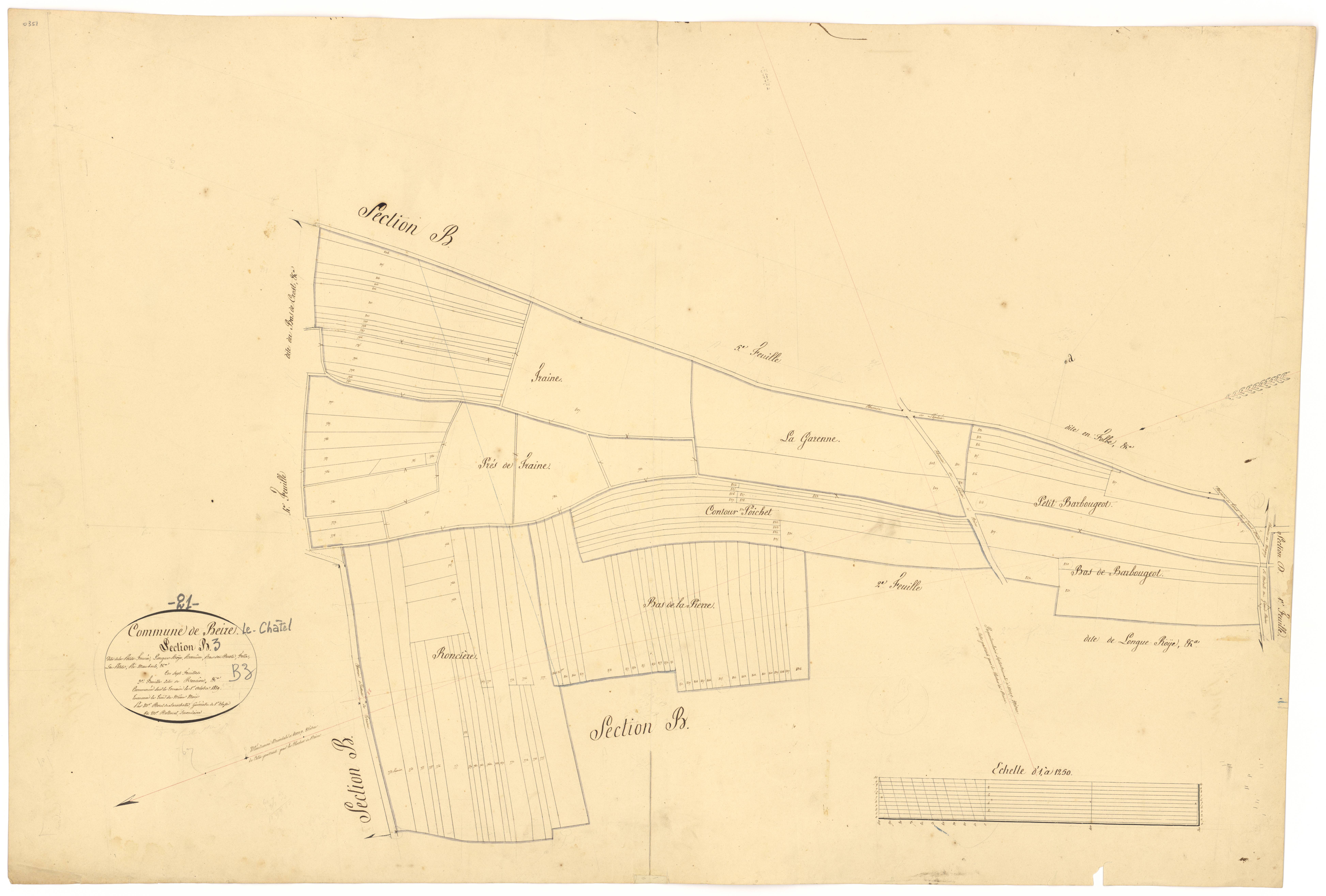 Beire-le-Châtel - Section B3 - 3 P PLAN 59/7