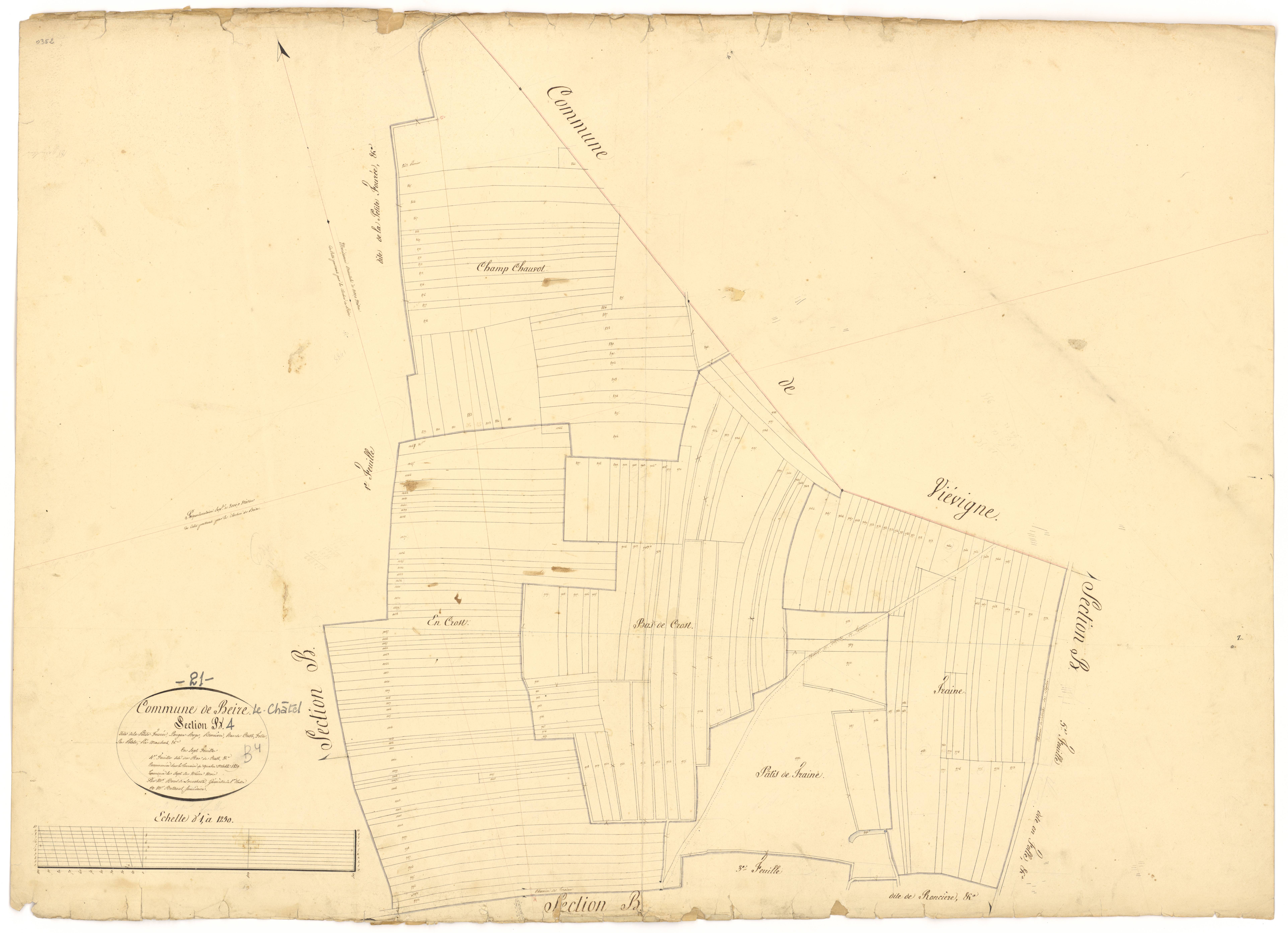 Beire-le-Châtel - Section B4 - 3 P PLAN 59/8