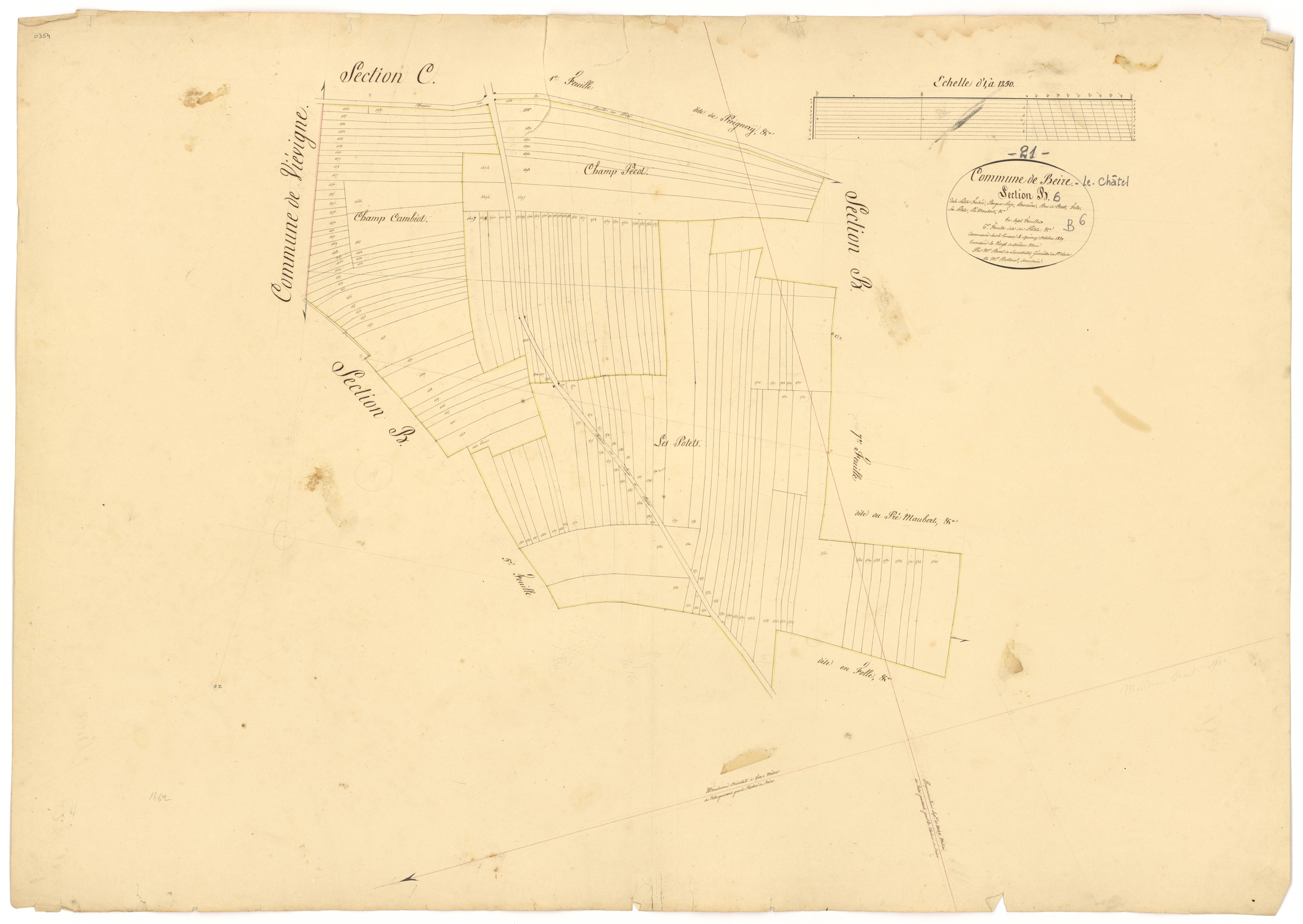 Beire-le-Châtel - Section B6 - 3 P PLAN 59/10