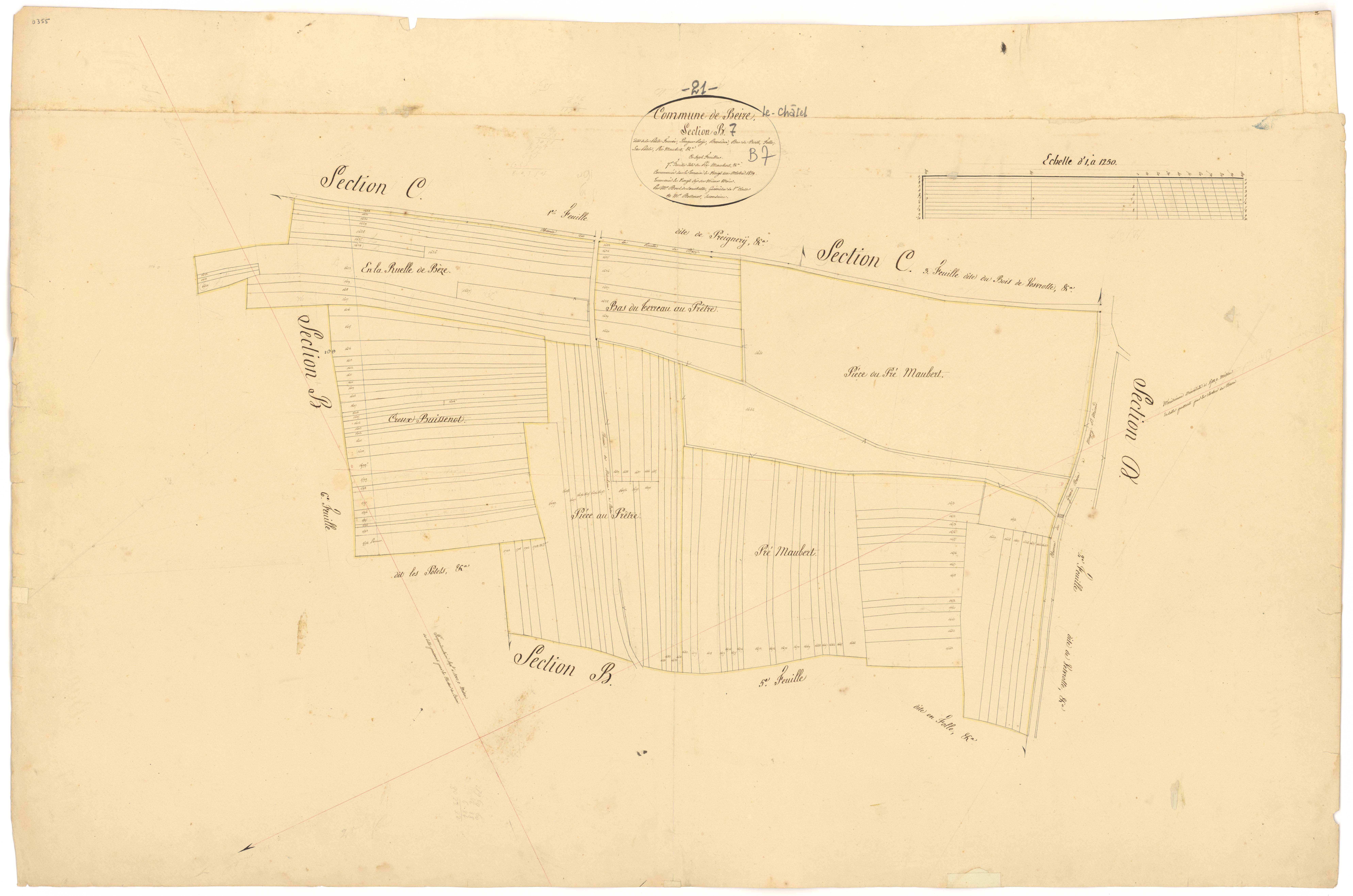 Beire-le-Châtel - Section B7 - 3 P PLAN 59/11