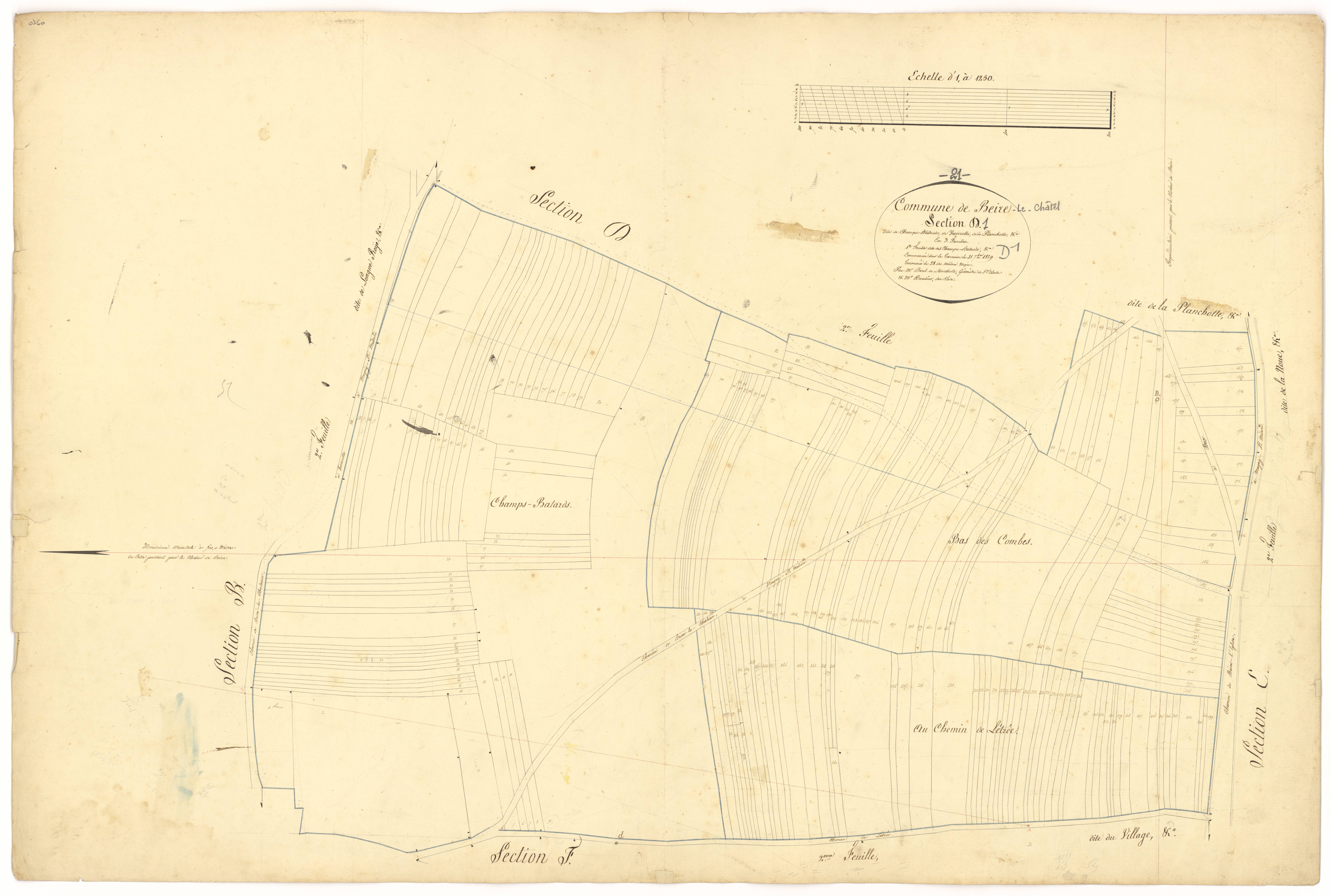 Beire-le-Châtel - Section D1 - 3 P PLAN 59/16