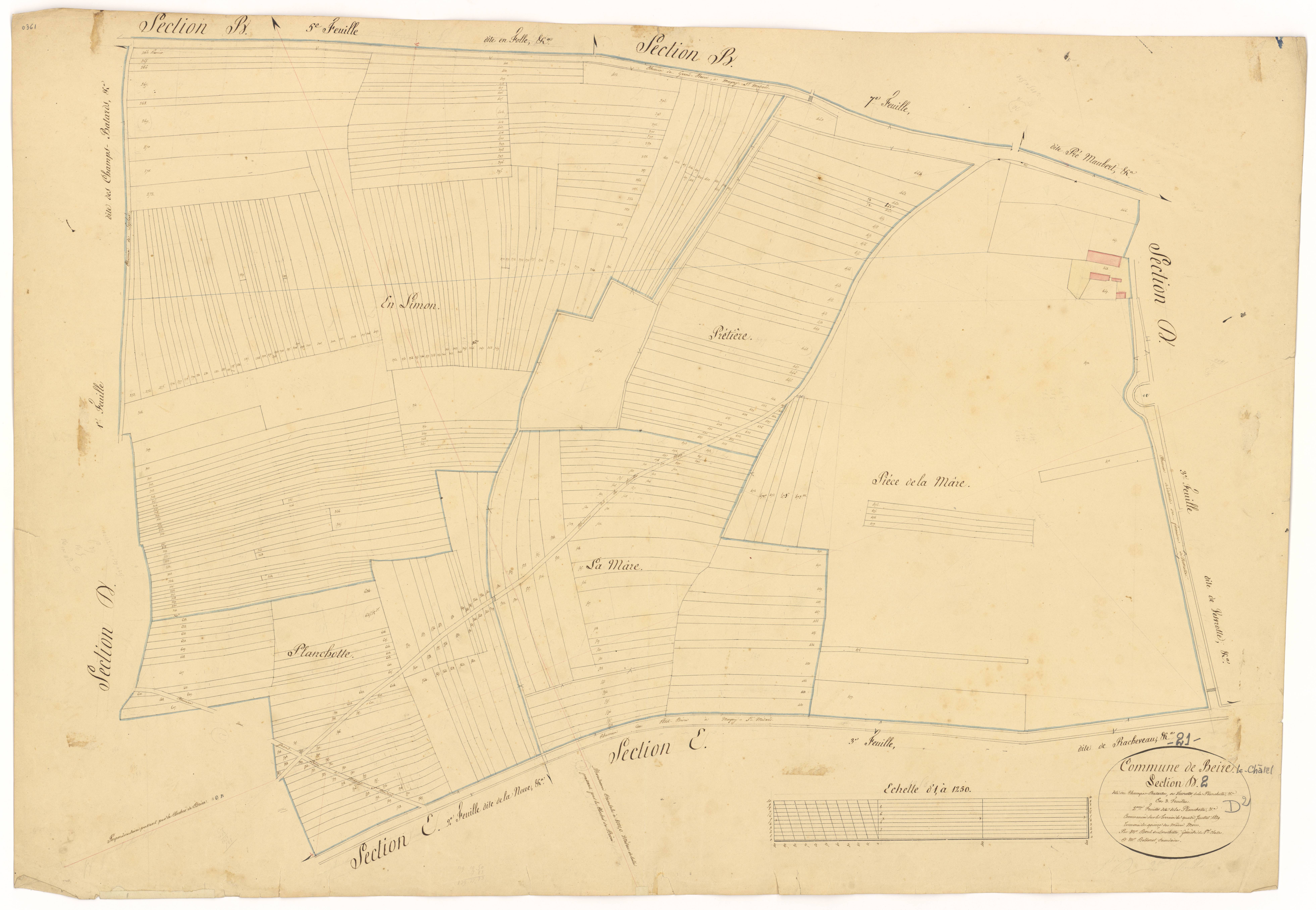 Beire-le-Châtel - Section D2 - 3 P PLAN 59/17