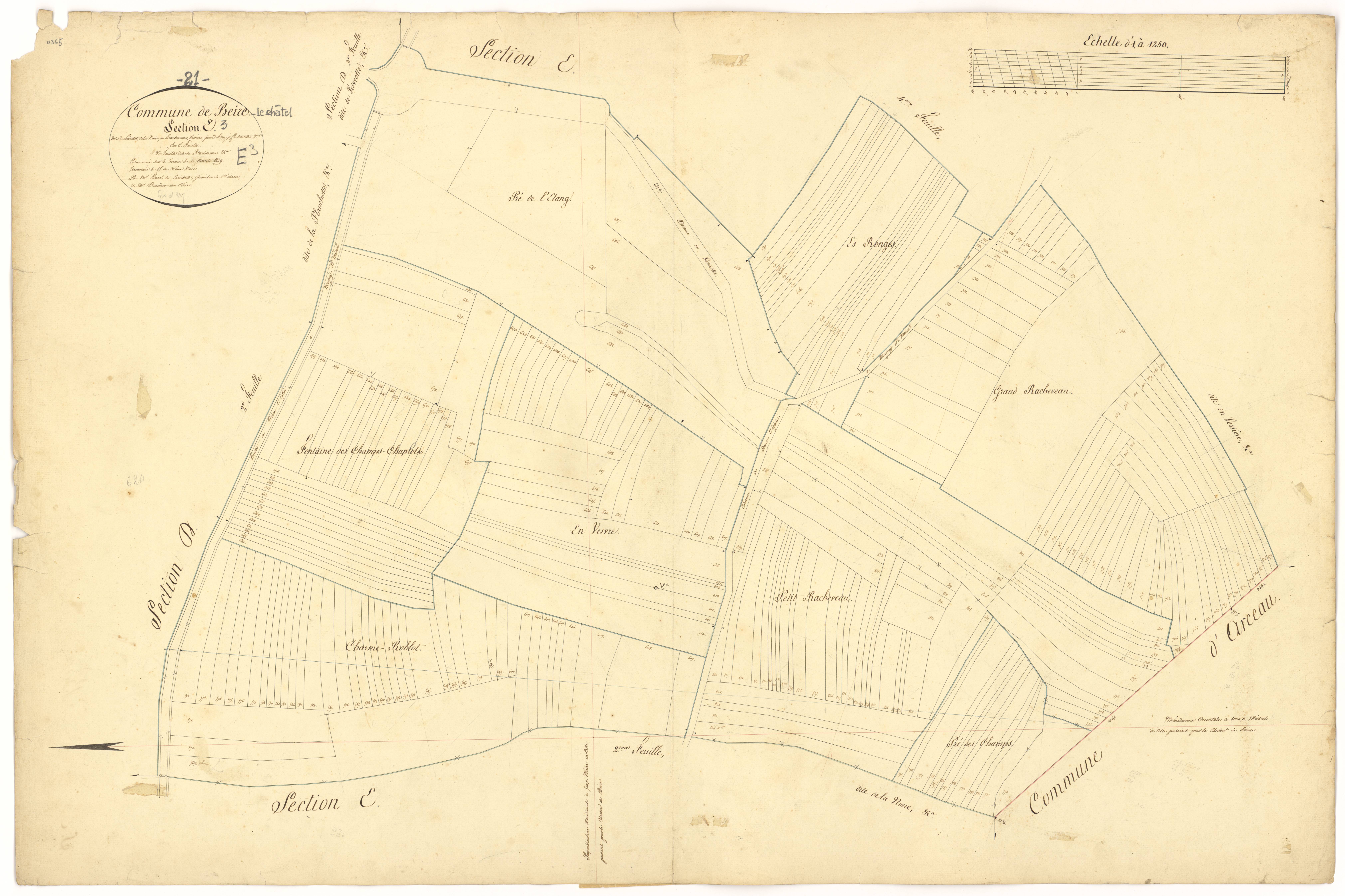 Beire-le-Châtel - Section E3 - 3 P PLAN 59/21