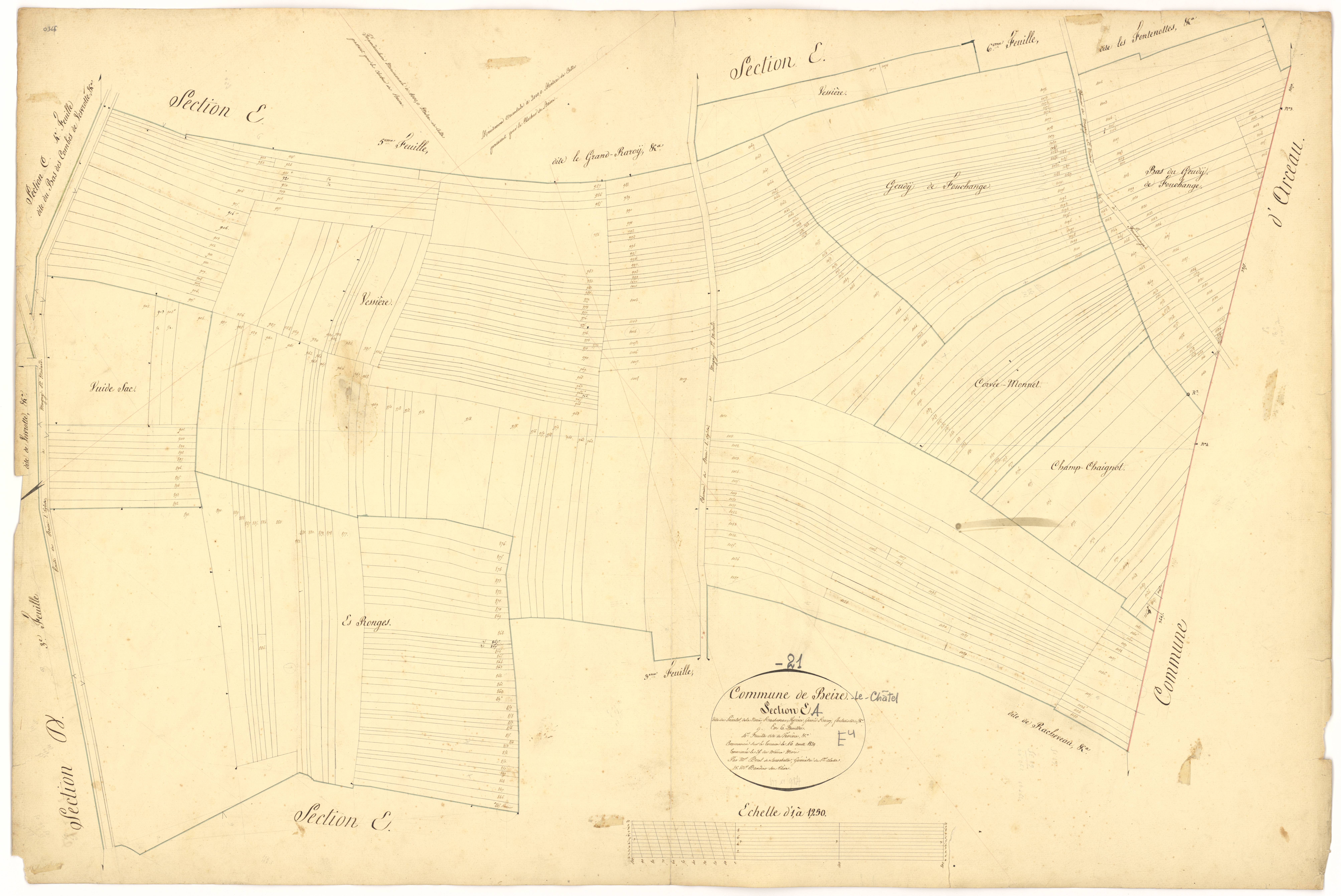 Beire-le-Châtel - Section E4 - 3 P PLAN 59/22