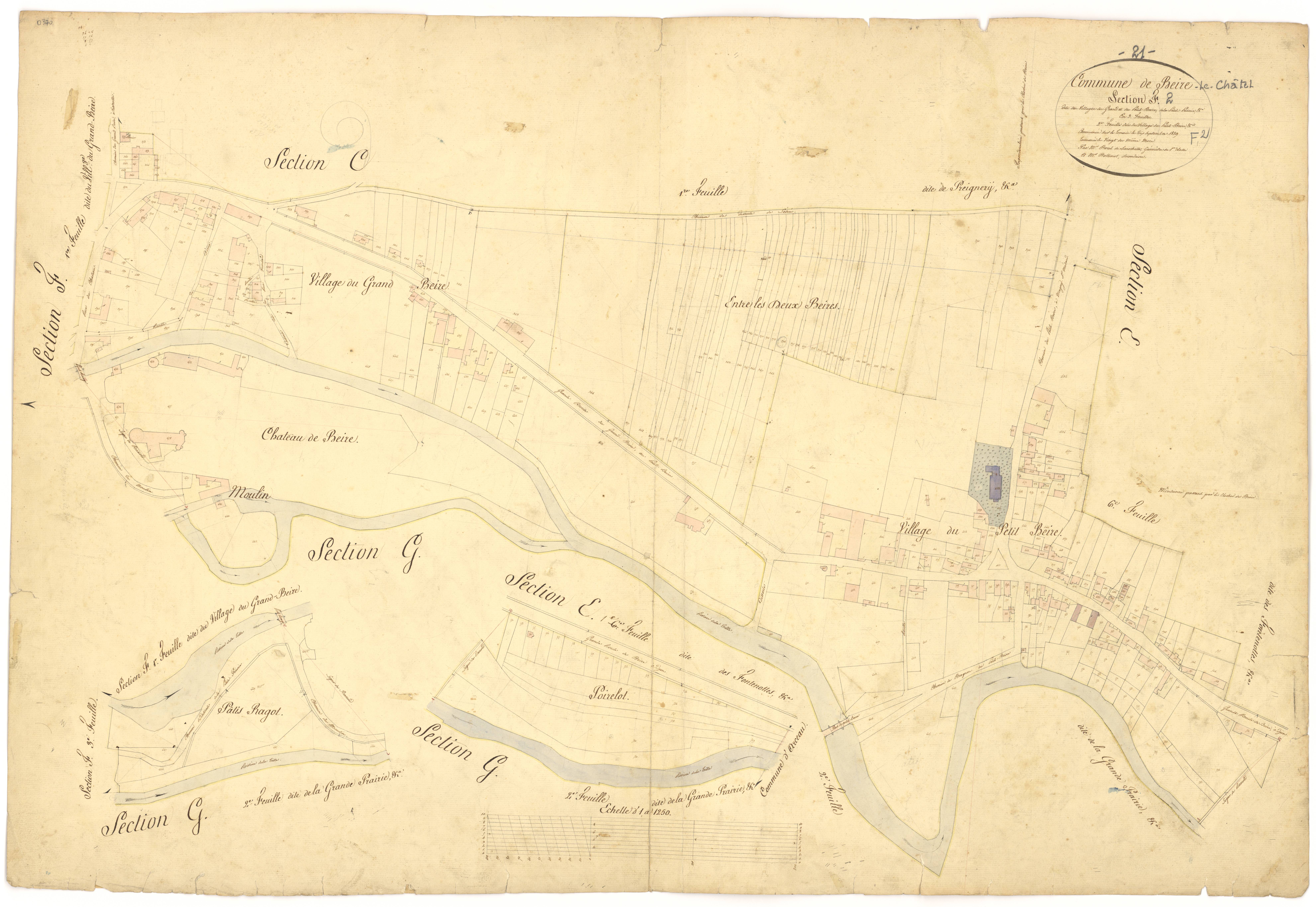Beire-le-Châtel - Section F2 - 3 P PLAN 59/26