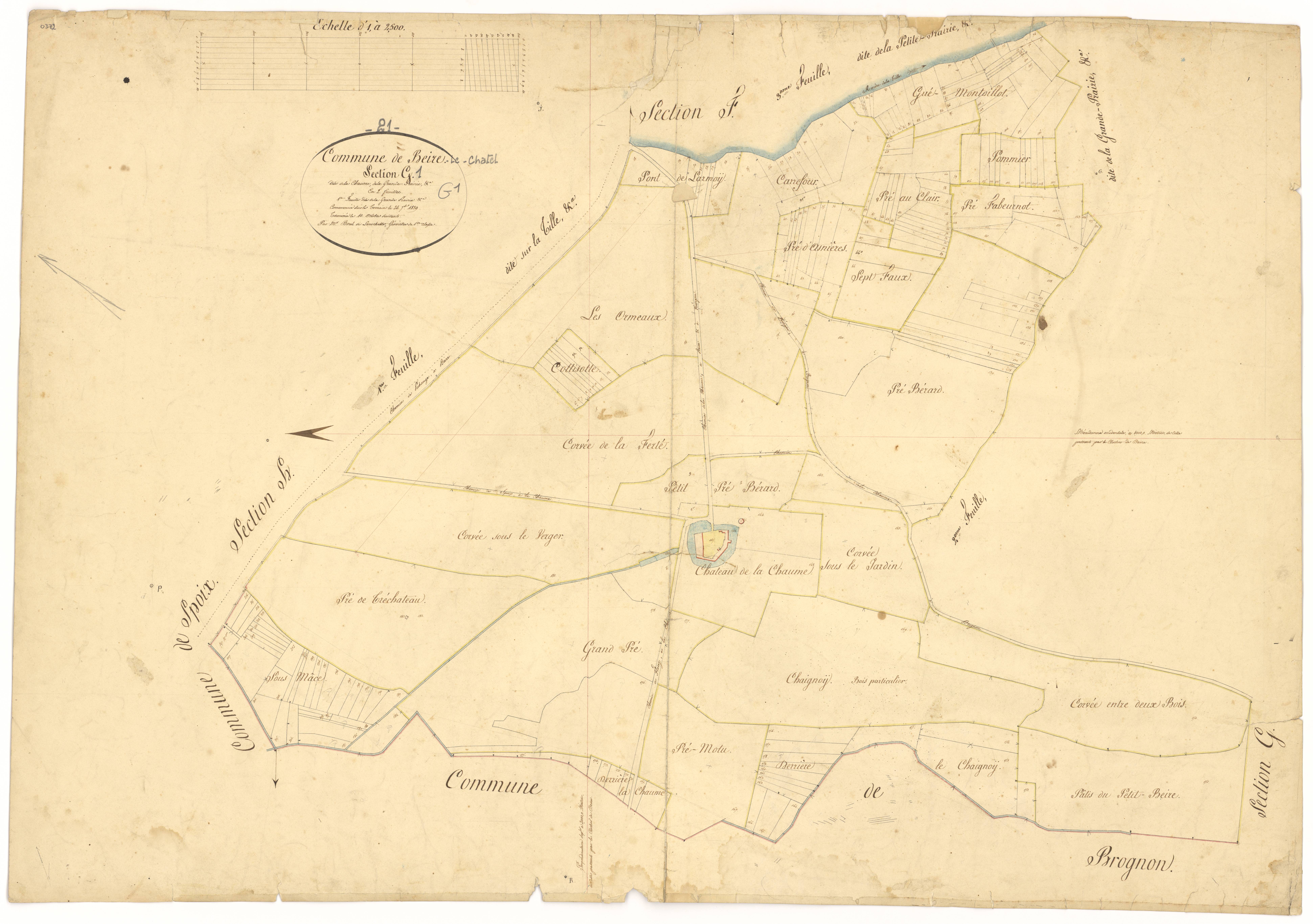 Beire-le-Châtel - Section G1 - 3 P PLAN 59/28