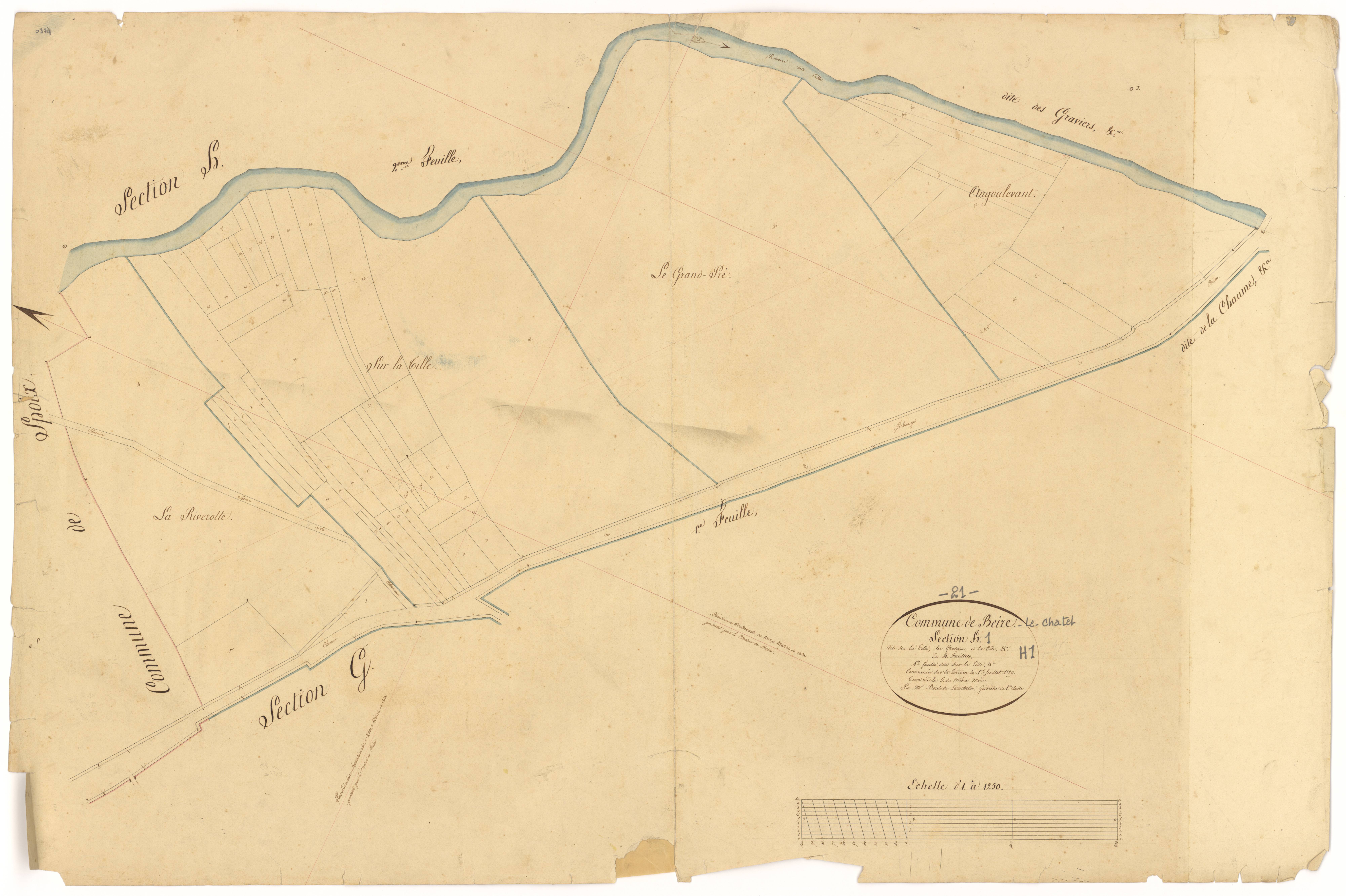 Beire-le-Châtel - Section H1 - 3 P PLAN 59/30