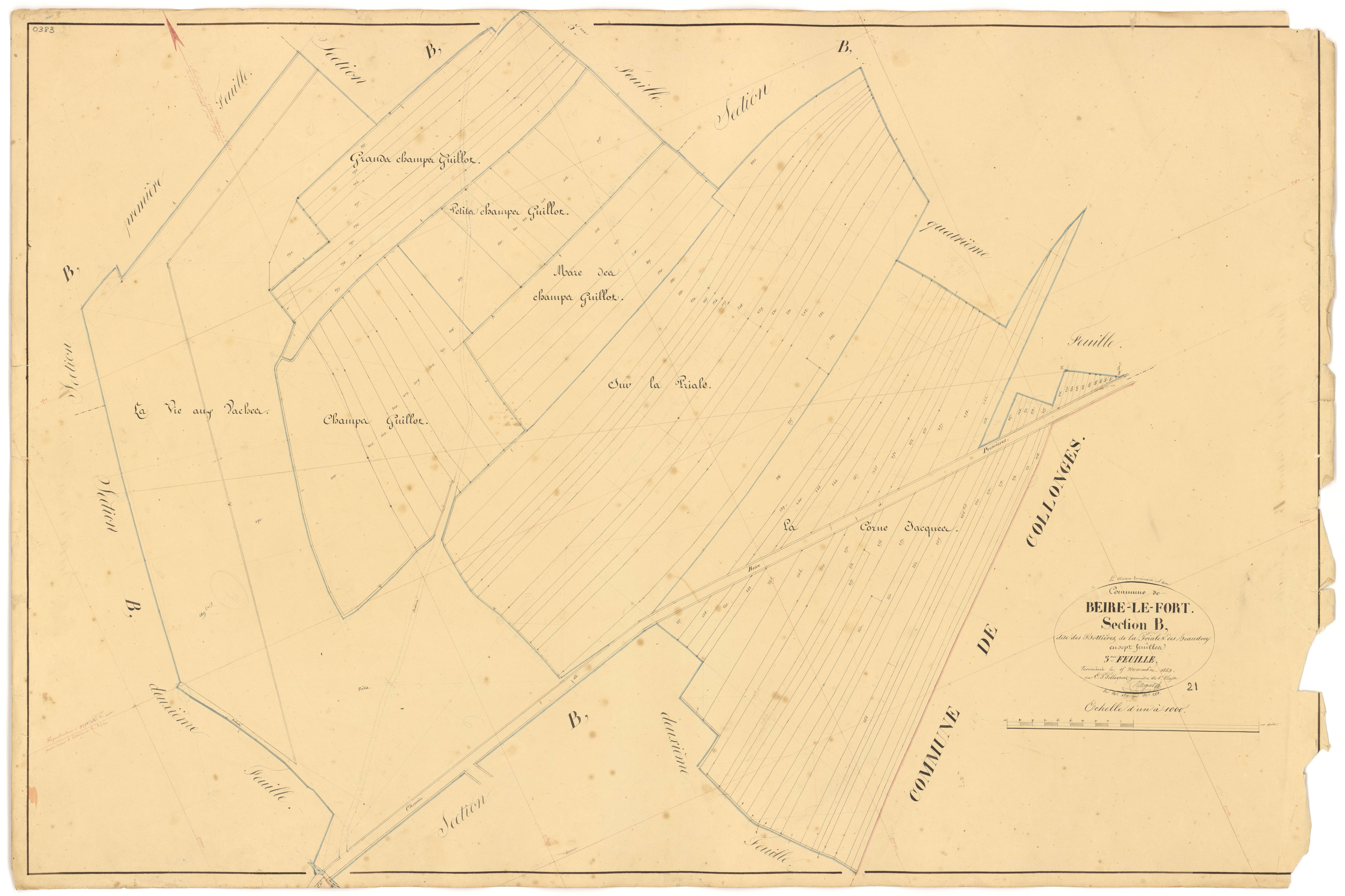 Beire-le-Fort - Section B3 - 3 P PLAN 60/6