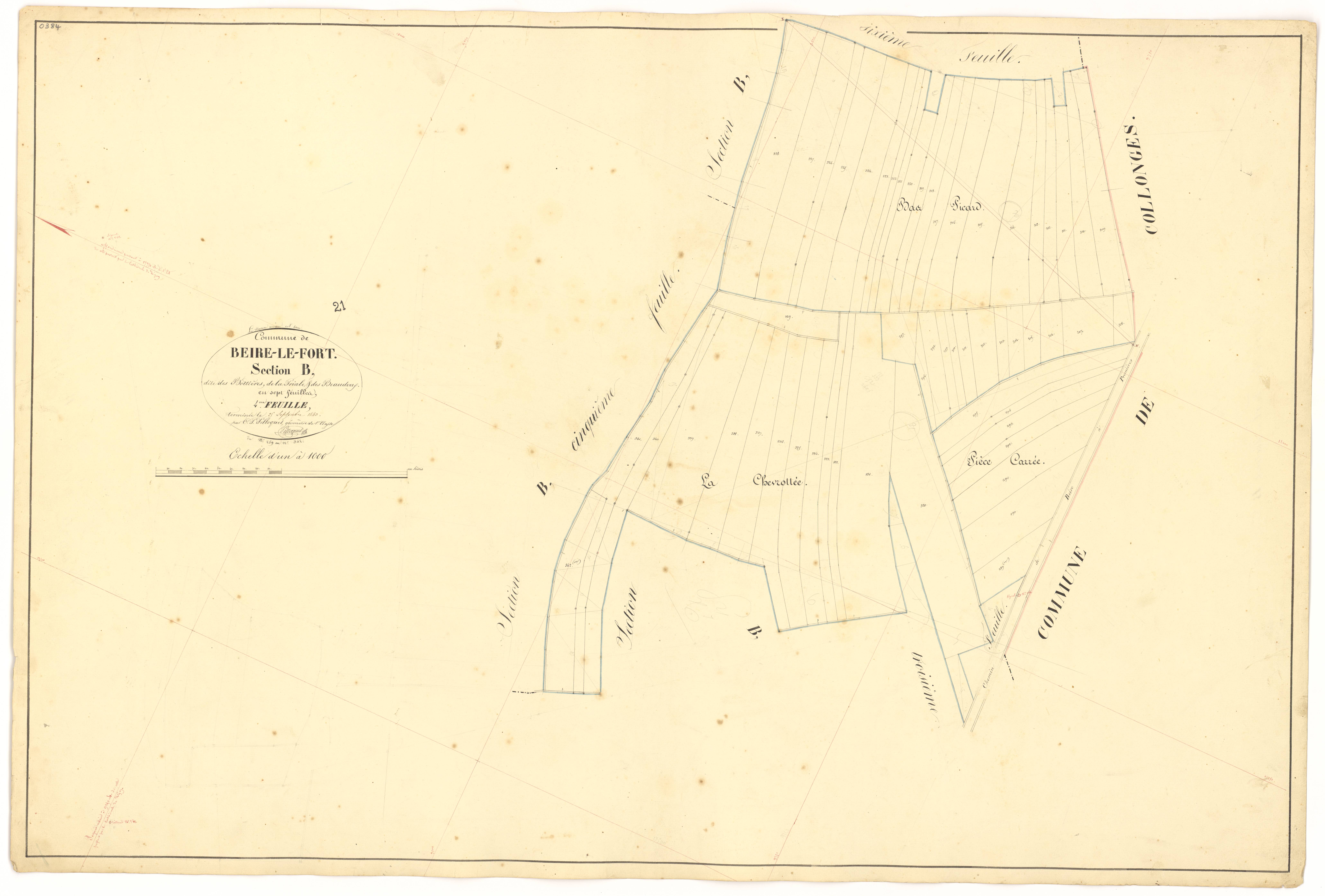 Beire-le-Fort - Section B4 - 3 P PLAN 60/7