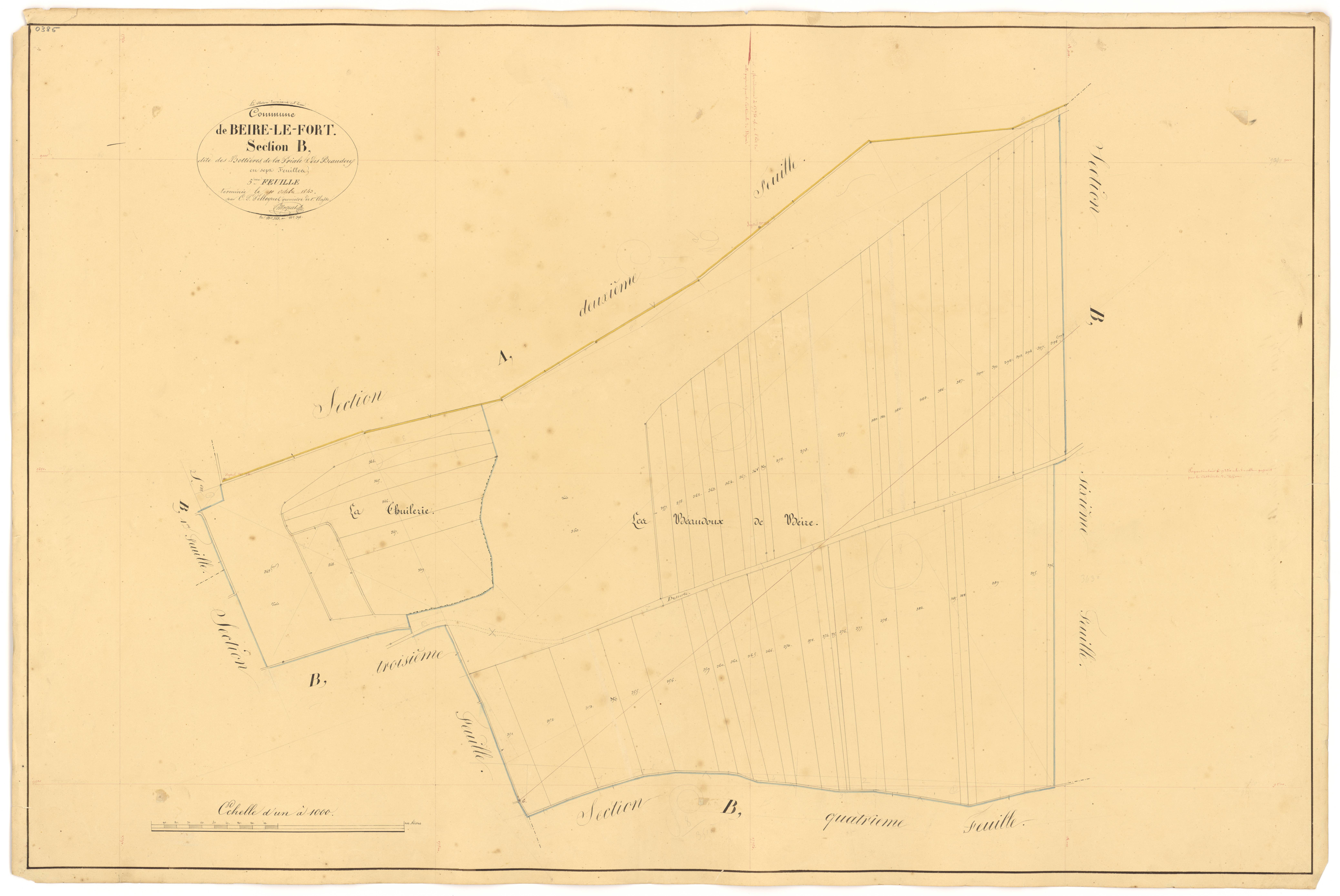 Beire-le-Fort - Section B5 - 3 P PLAN 60/8