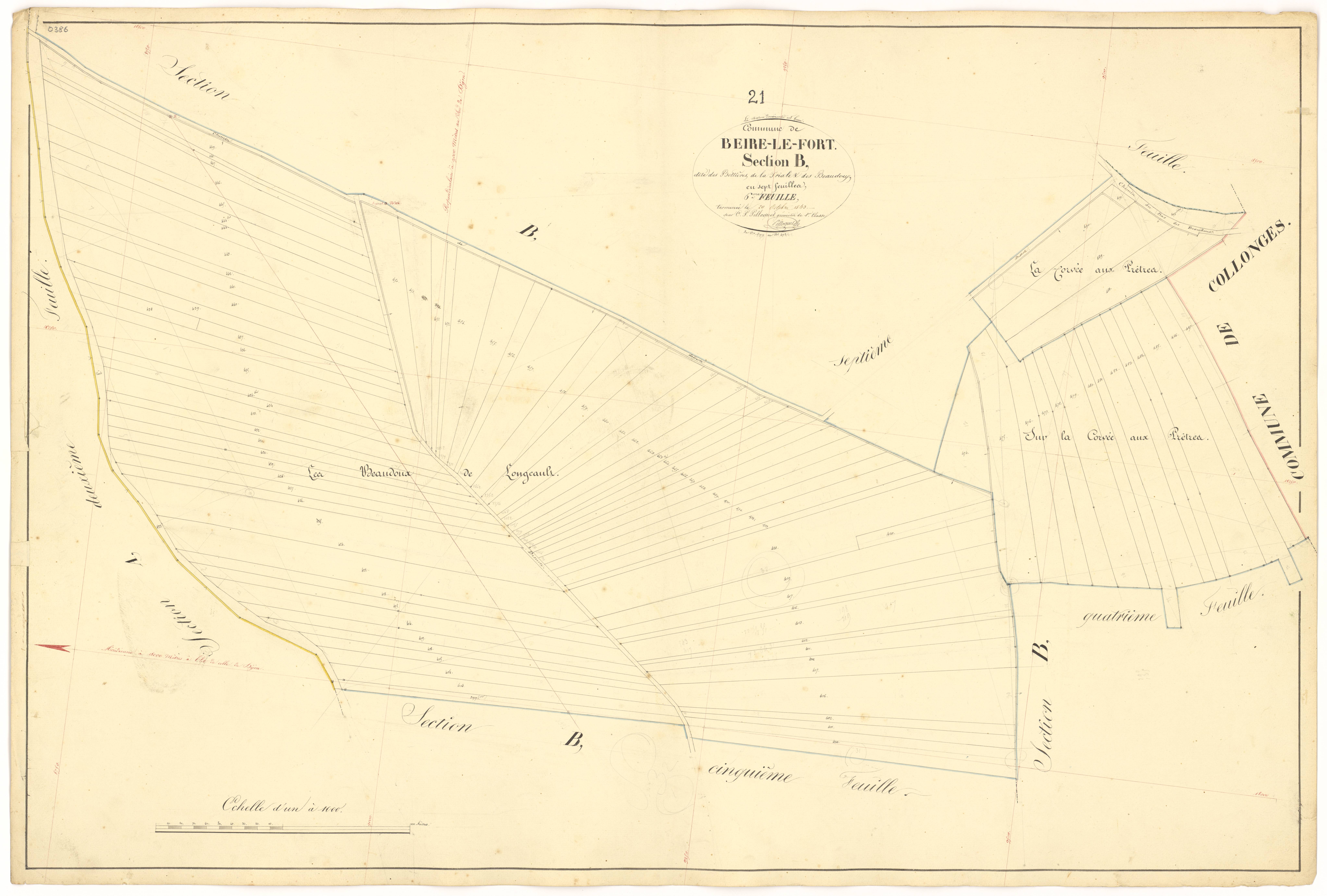 Beire-le-Fort - Section B6 - 3 P PLAN 60/9