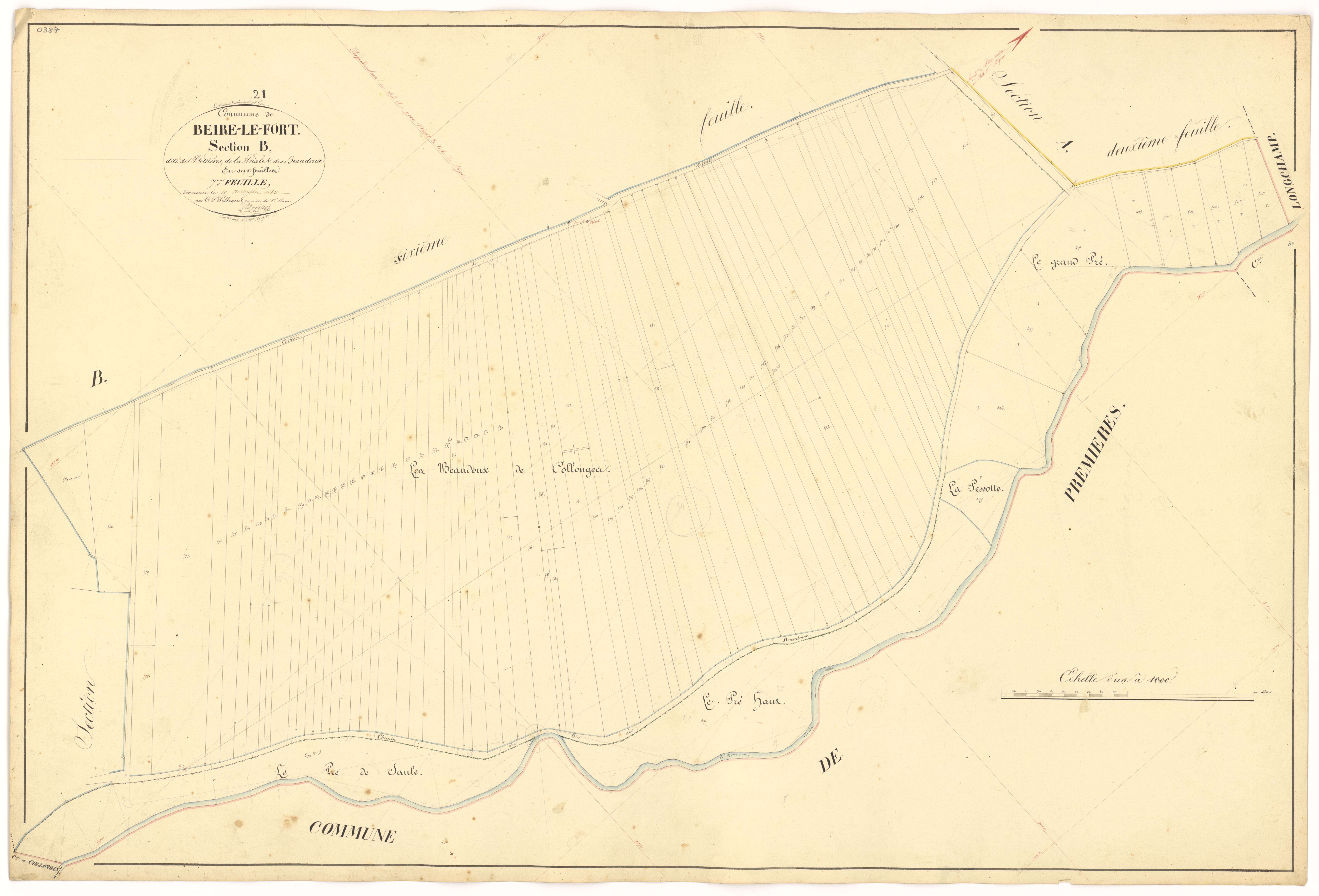 Beire-le-Fort - Section B7 - 3 P PLAN 60/10