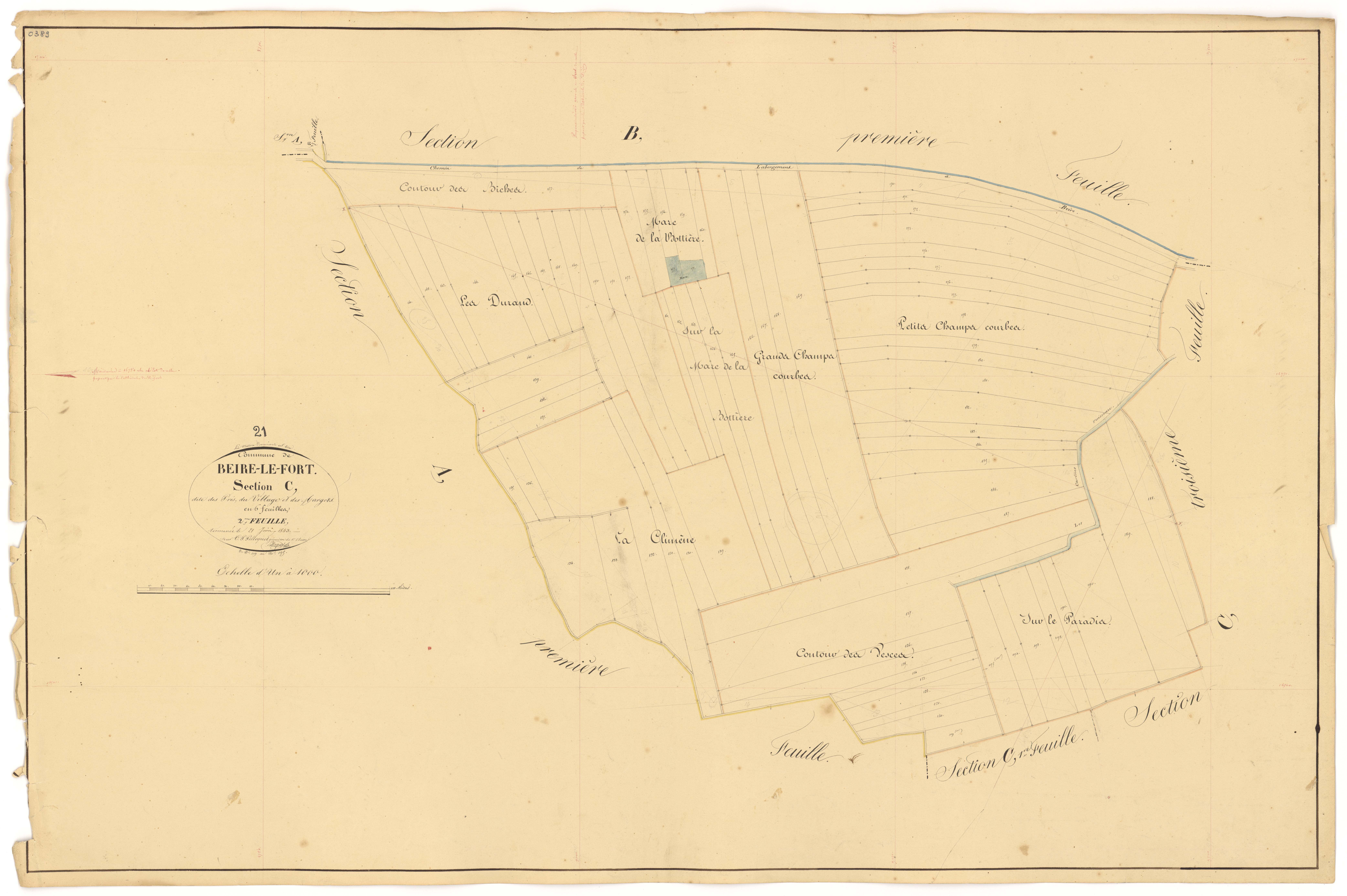 Beire-le-Fort - Section C2 - 3 P PLAN 60/12