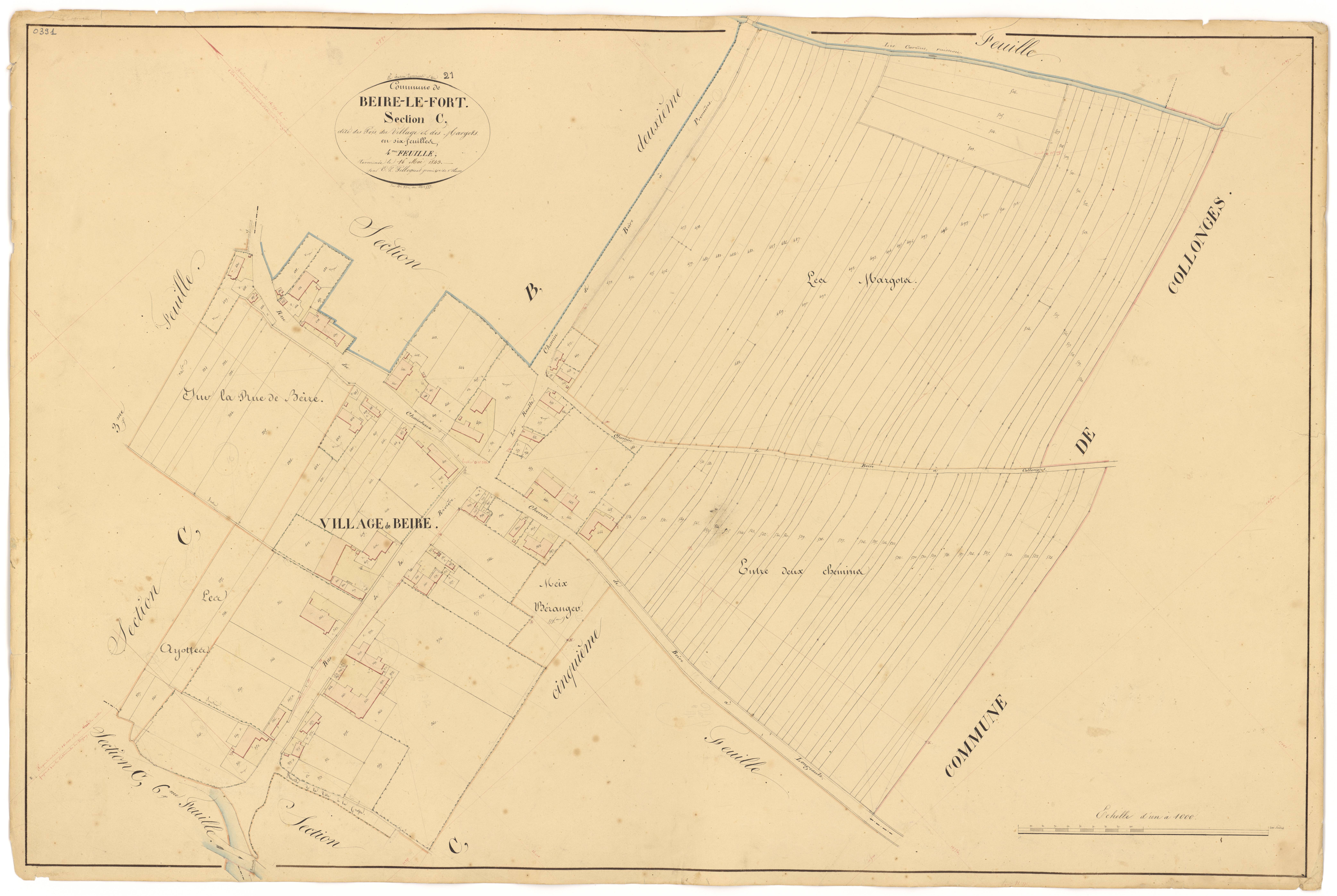 Beire-le-Fort - Section C4 - 3 P PLAN 60/14