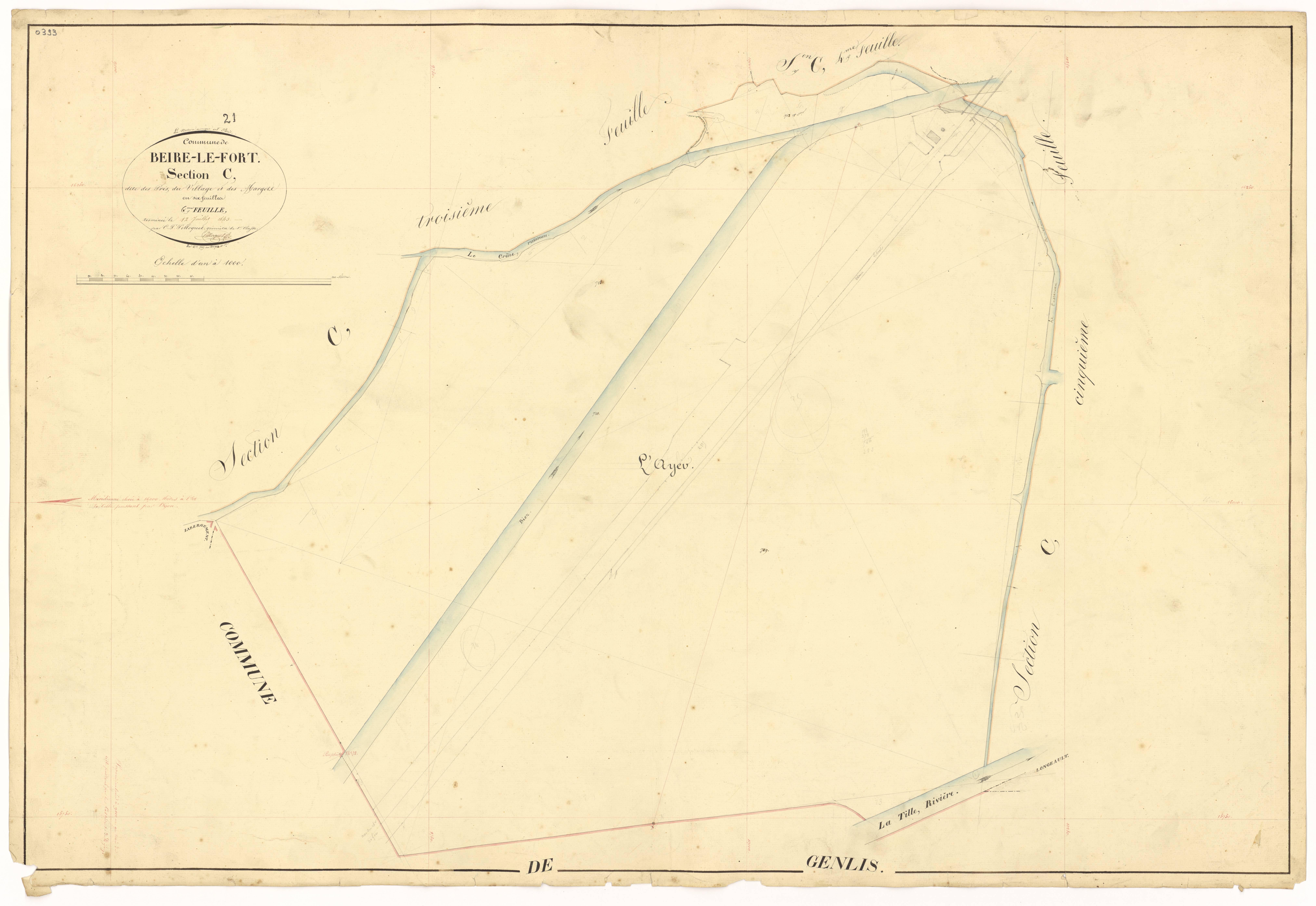 Beire-le-Fort - Section C6 - 3 P PLAN 60/16